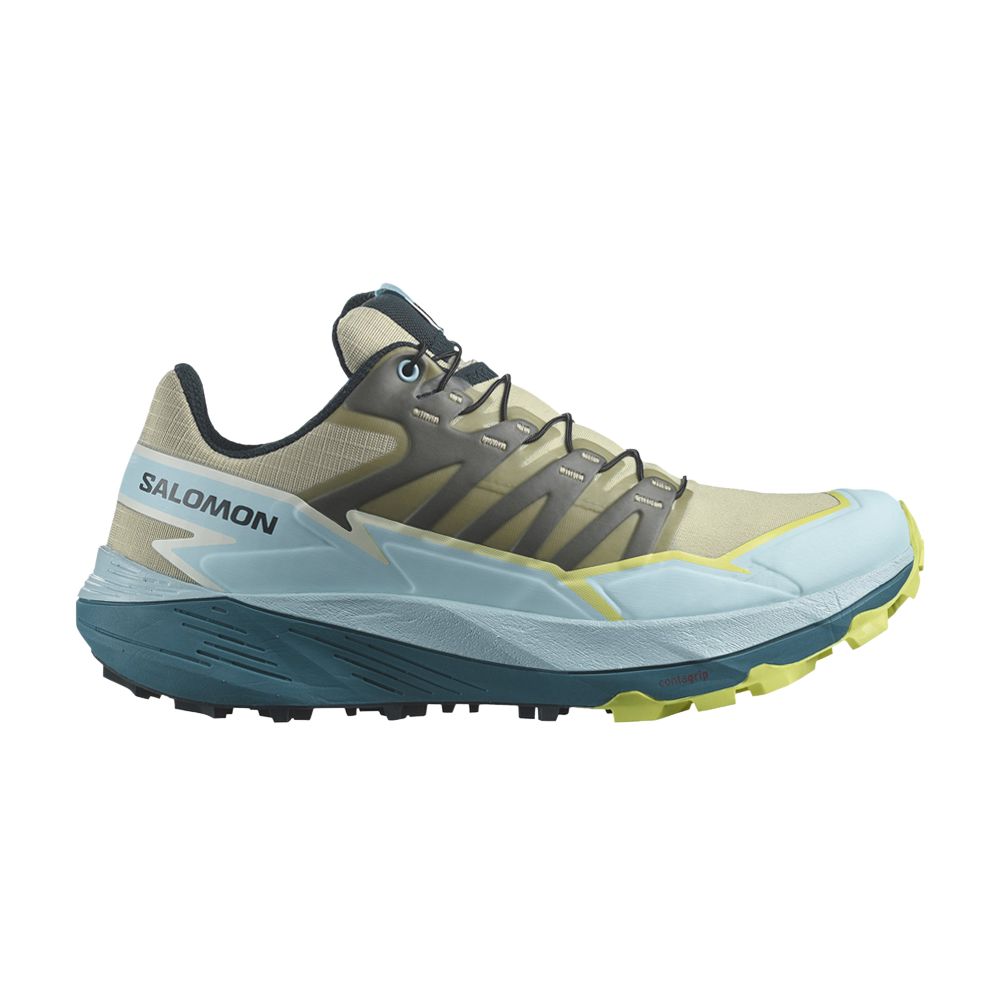 Pre-owned Salomon Wmns Thundercross 'alfalfa Tanager Turquoise' In Cream