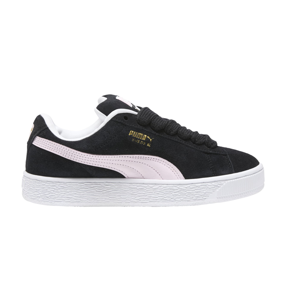 Pre-owned Puma Wmns Suede Xl 'black Whisp Of Pink'