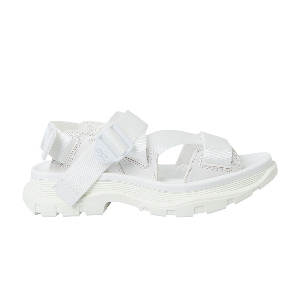 Pre-owned Alexander Mcqueen Wmns Tread Sandal 'new Ivory' | Cream | Women's Size 41 In White