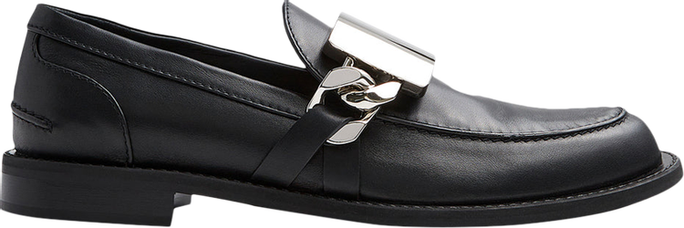 JW Anderson Metallic Plate Leather Loafer Black