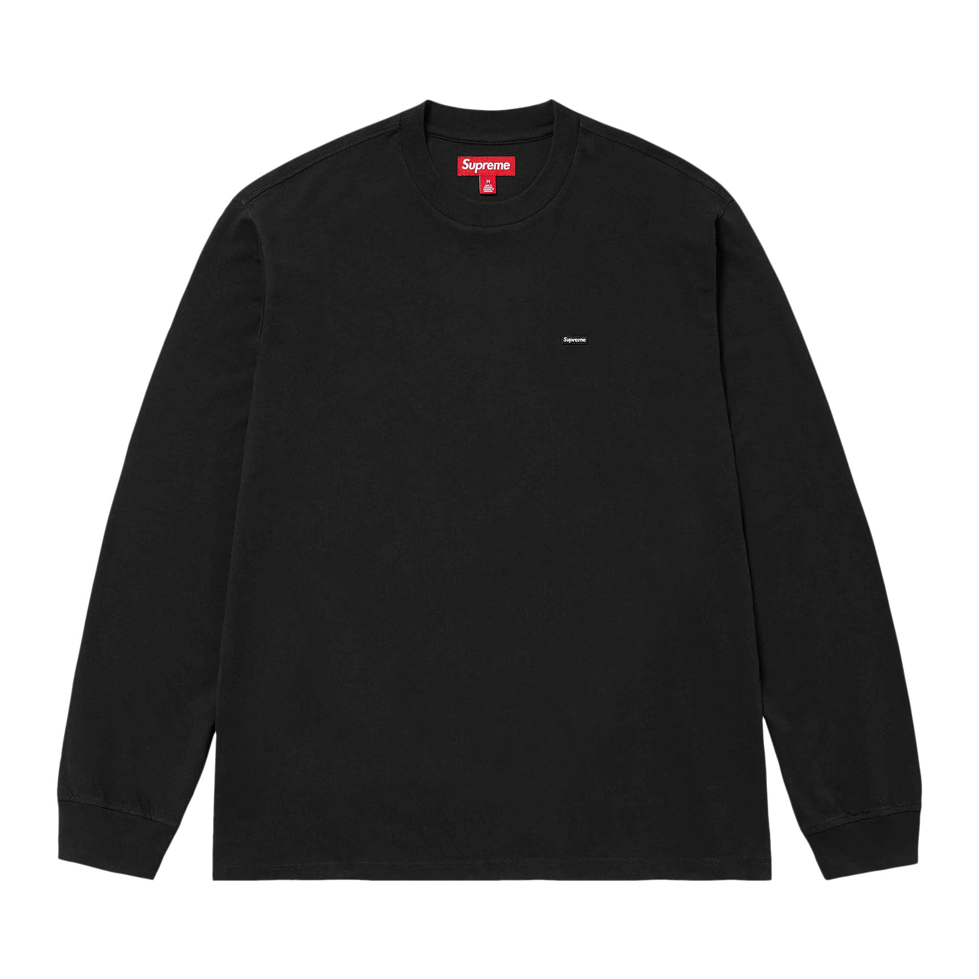 Supreme Small Box Long-Sleeve Tee 'Black' | Men's Size S