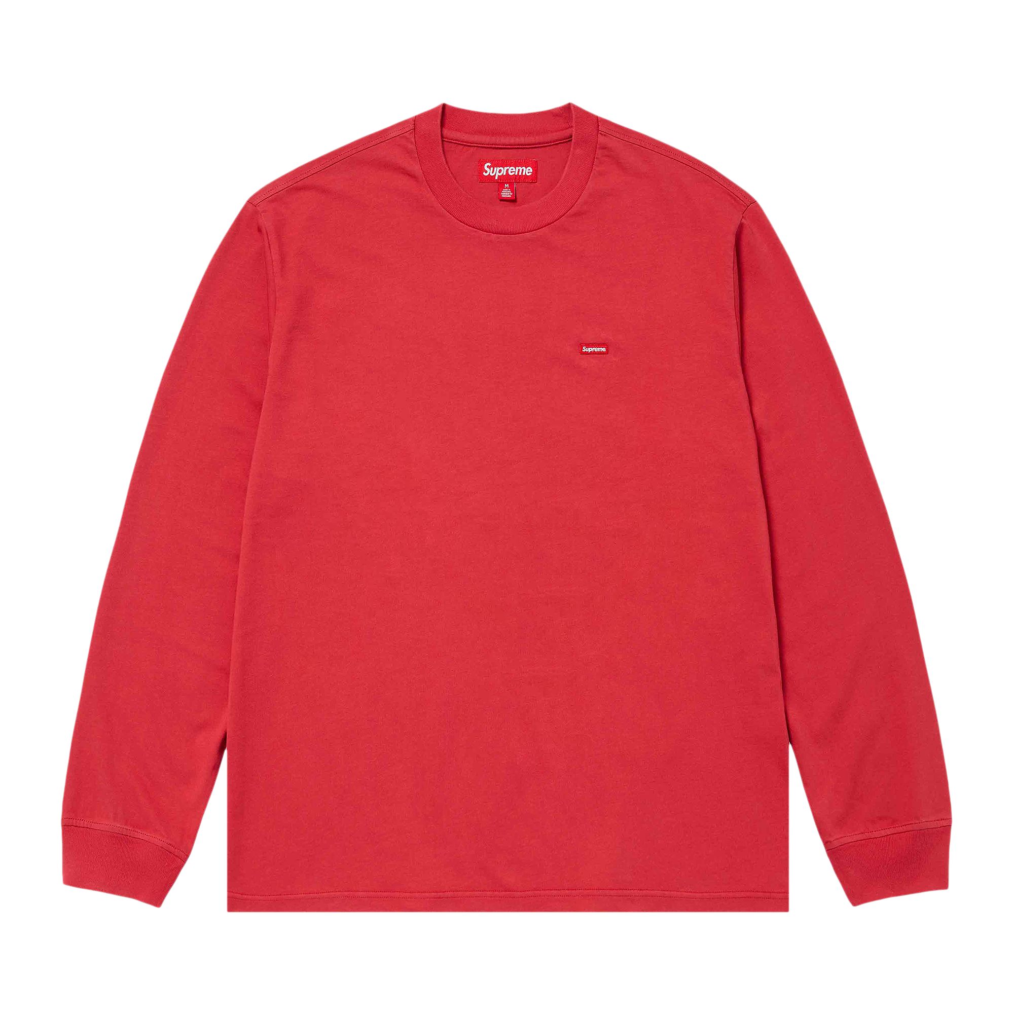Supreme Small Box Long-Sleeve Tee 'Washed Red' | Men's Size M