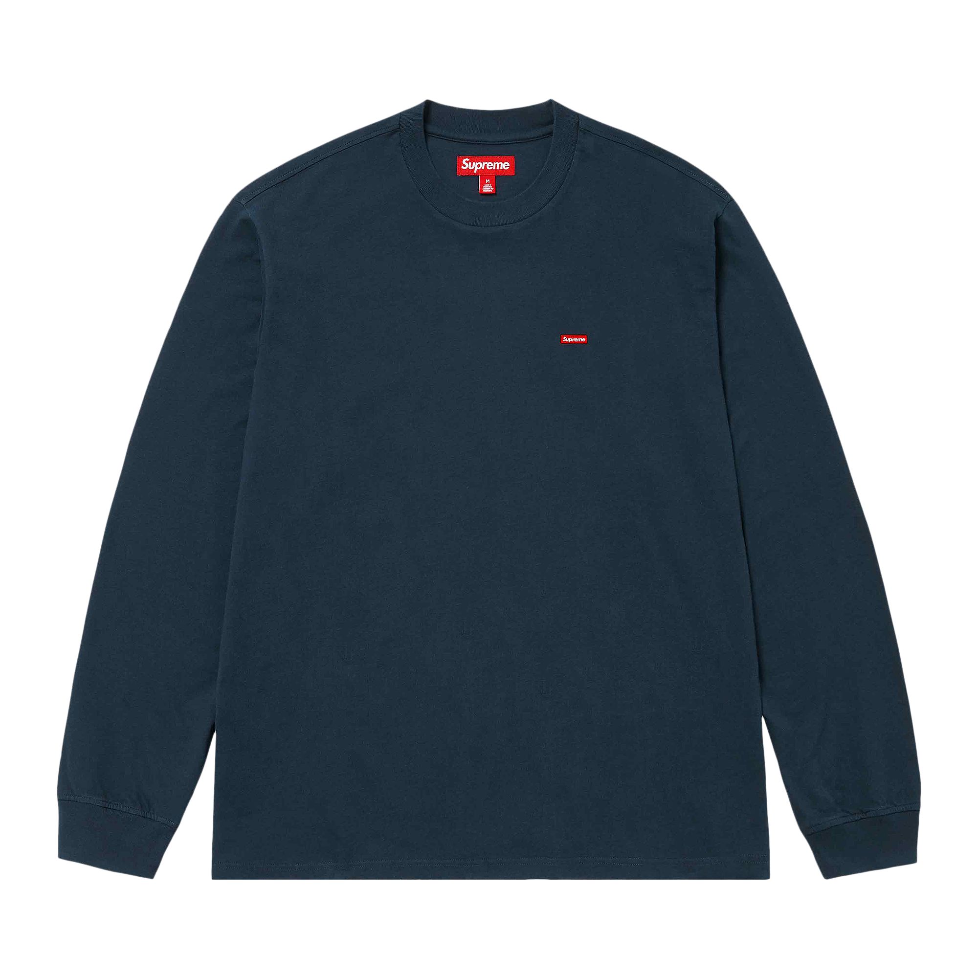 Supreme Small Box Long-Sleeve Tee 'Navy' | Blue | Men's Size M
