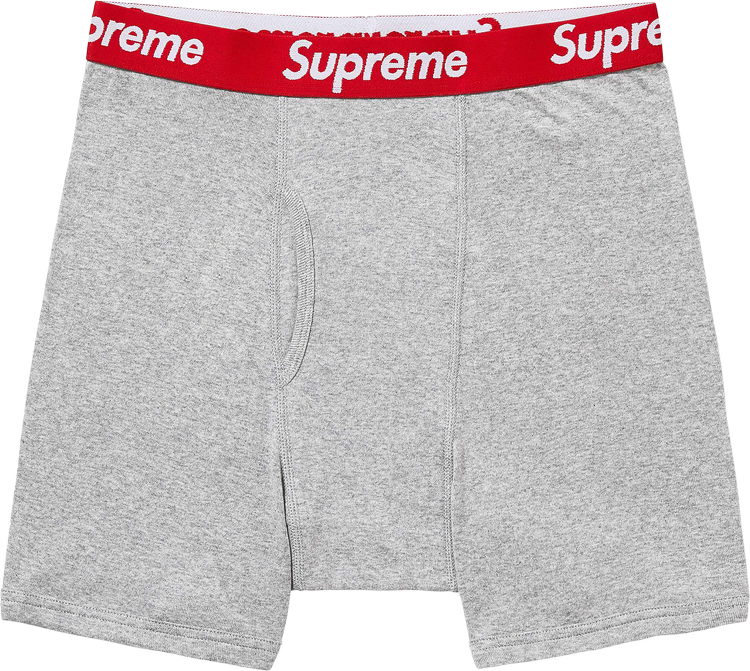 Buy Supreme x Hanes Boxer Briefs (2 Pack) 'Heather Grey' - SS24A13 HEATHER  GREY