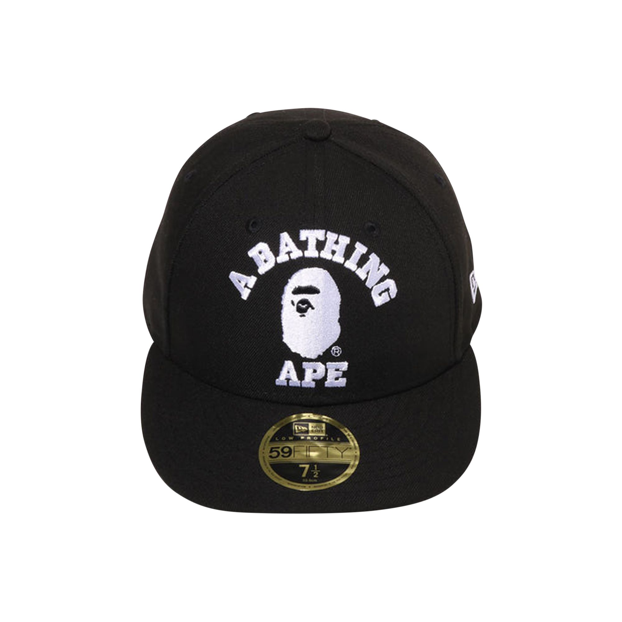 BAPE College New Era 59FIFTY Low Profile Cap 'Black' | Men's Size L