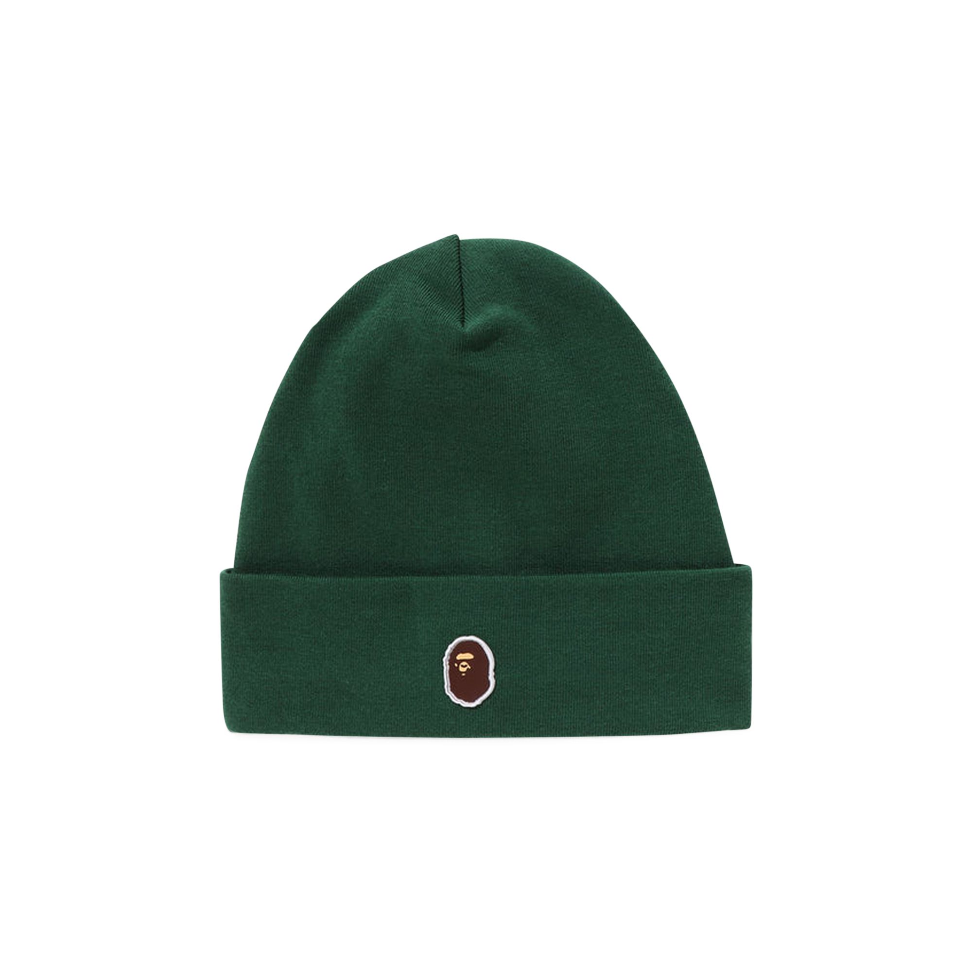 Pre-owned Bape Silicon Ape Head Knit Cap 'green' | Men's Size Onesize