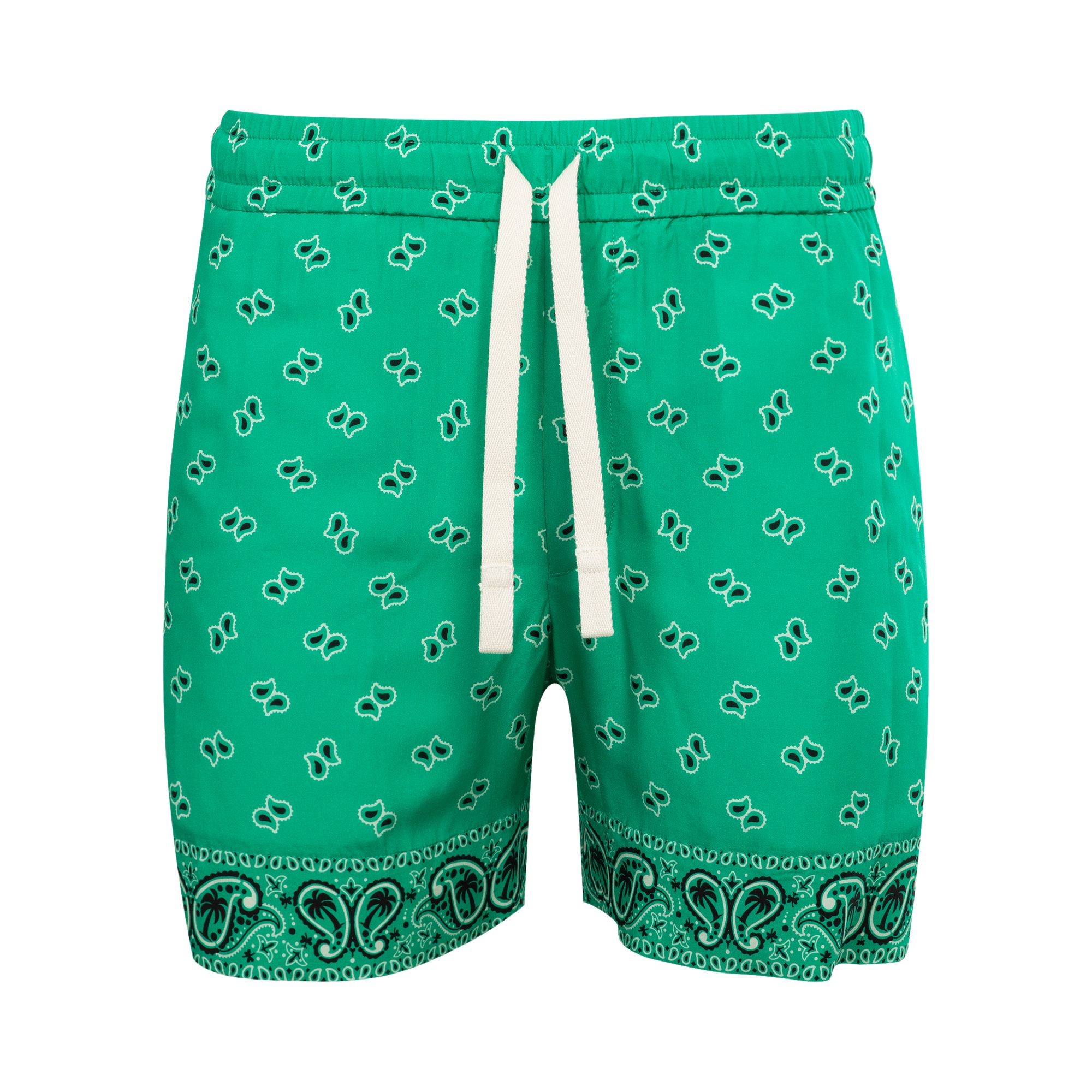 Pre-owned Palm Angels Paisley Shorts 'green' | Men's Size 52