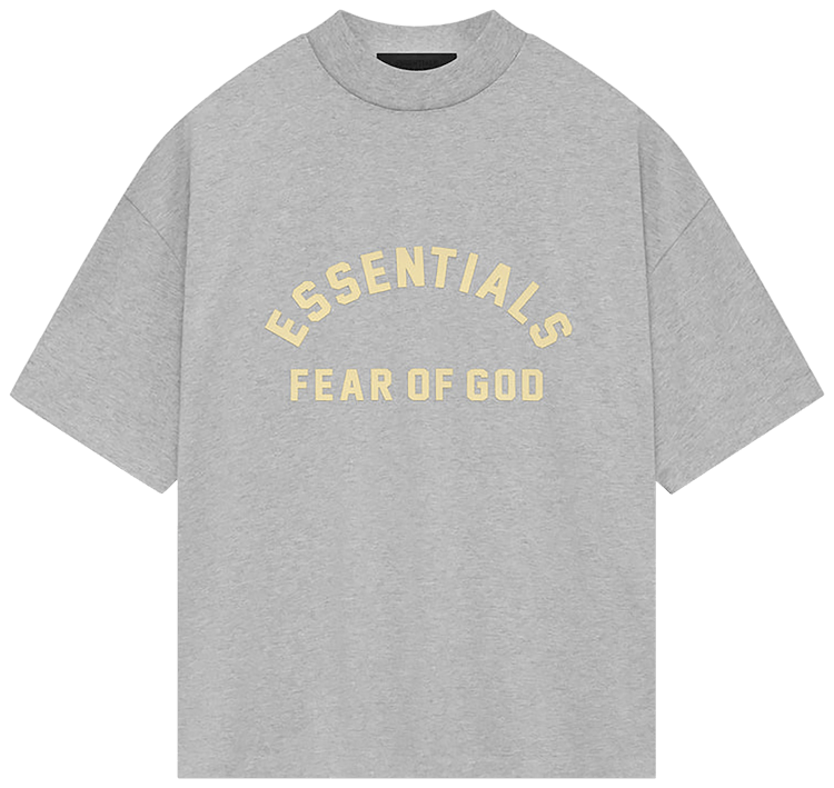 Buy Fear of God Essentials Heavy Jersey Crewneck T-Shirt 'Light Heather ...