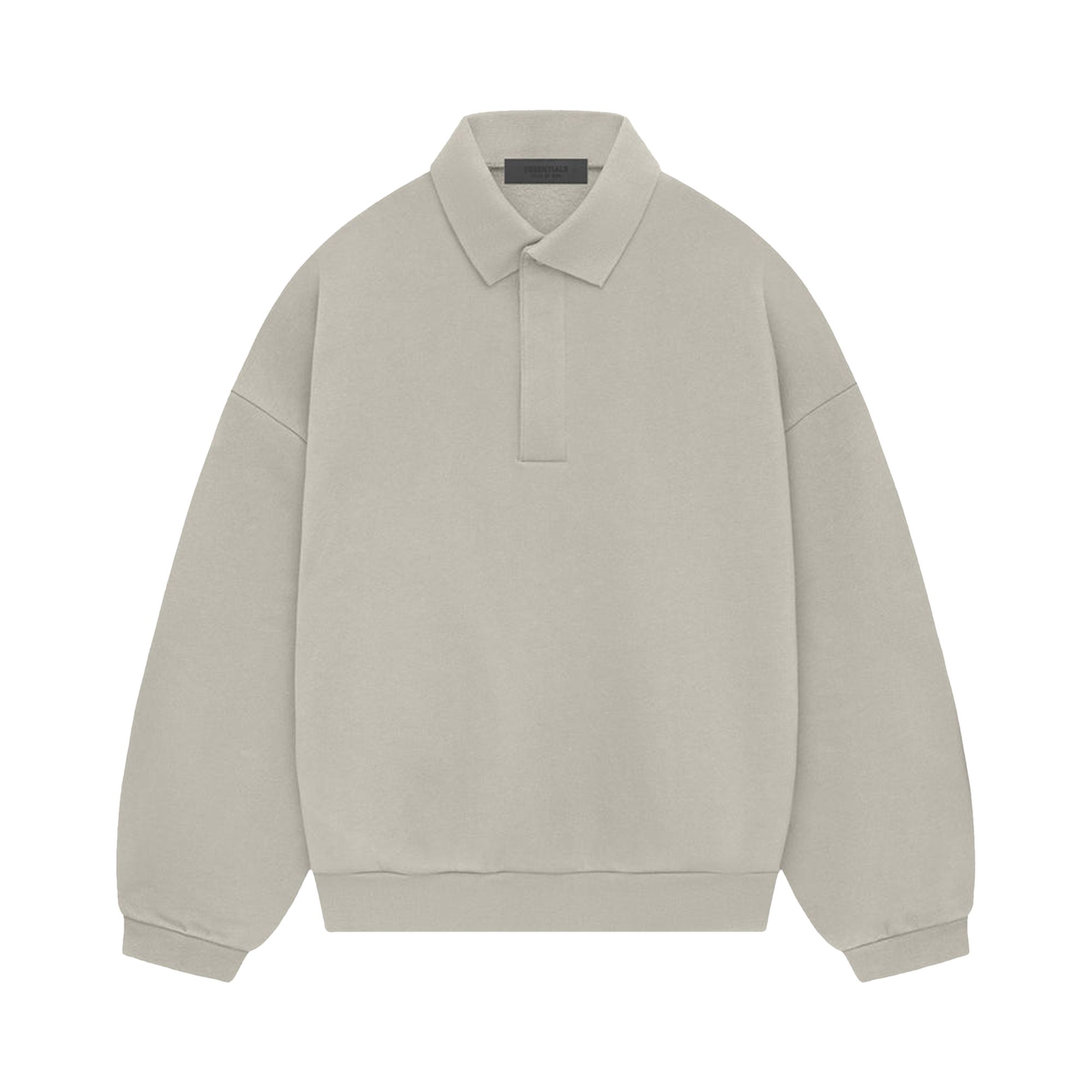 Fear of God Essentials Long-Sleeve Polo 'Seal' | Grey | Men's Size XL
