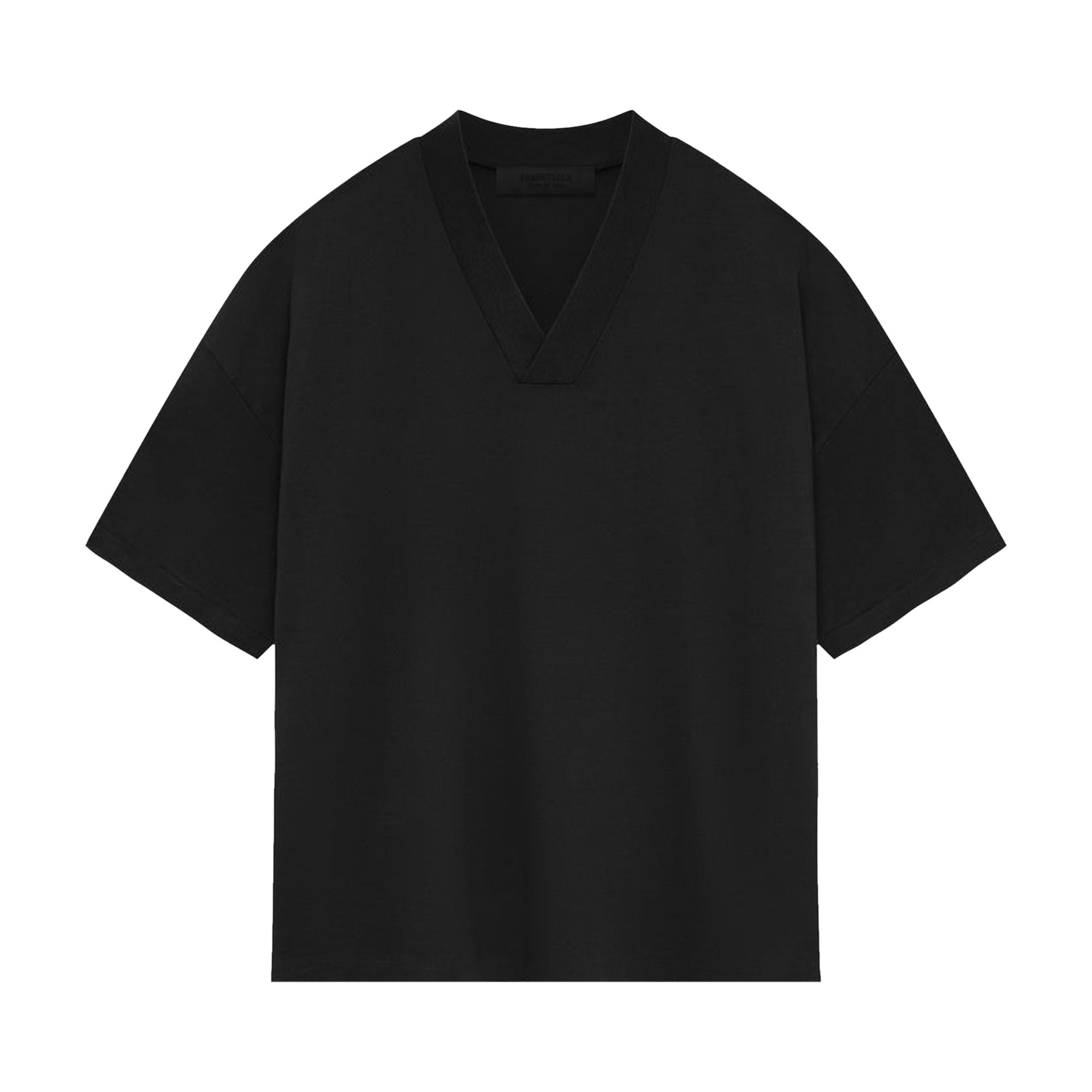 Fear of God Essentials V Neck T-Shirt 'Jet Black' | Men's Size M