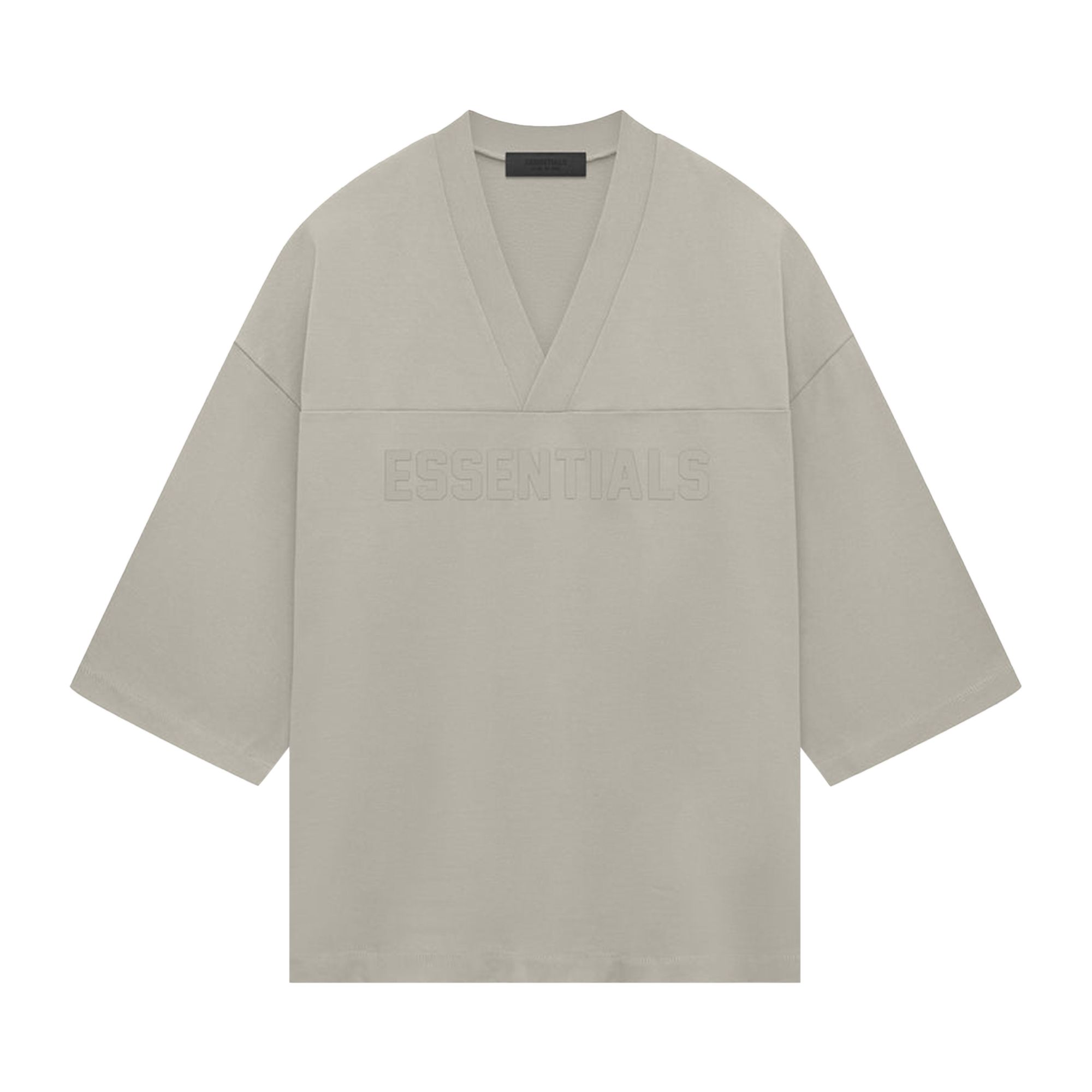 Pre-owned Essentials Fear Of God Heavy Jersey Football Tee 'seal' In Grey