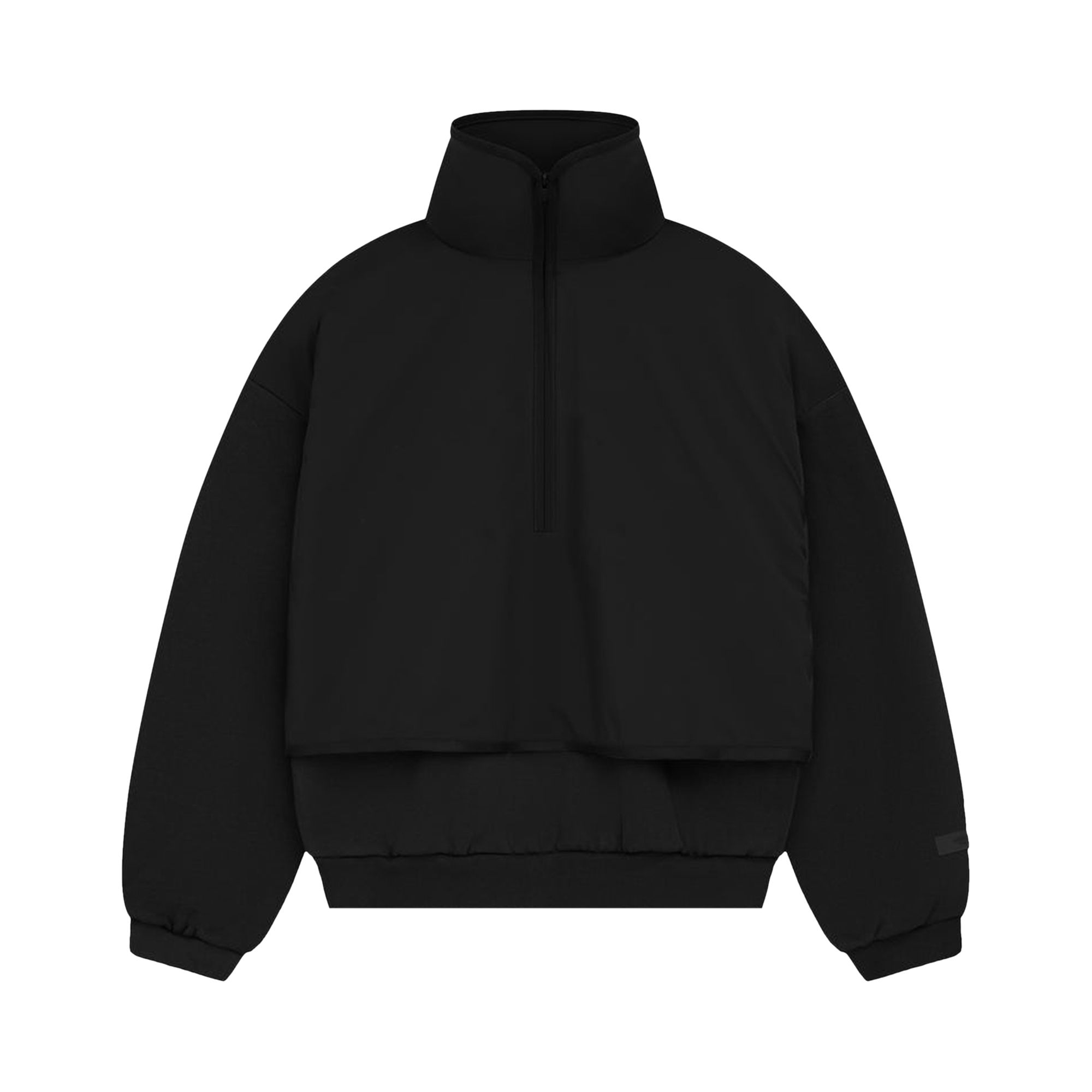 Pre-owned Essentials Fear Of God Nylon Fleece Mockneck Sweater 'jet Black/jet Black'