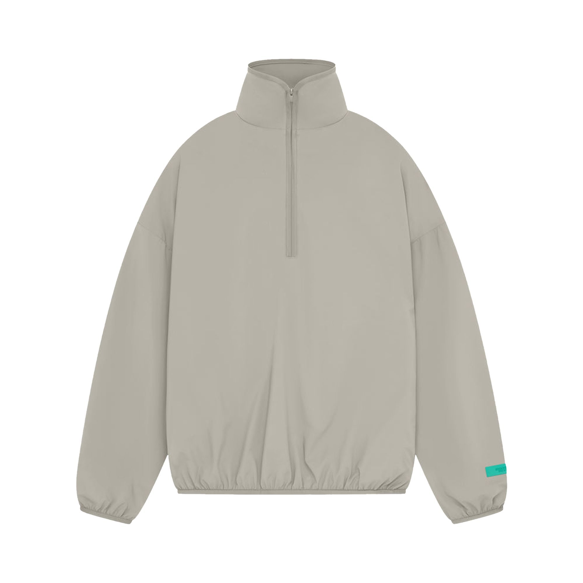 Pre-owned Essentials Fear Of God  Nylon Half Zip Mockneck 'seal' In Grey
