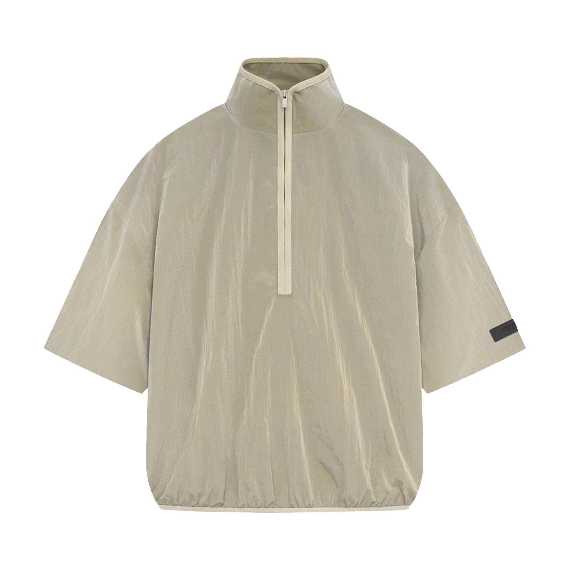 Fear of God Essentials Crinkle Nylon Half Zip Short-Sleeve Shirt 'Garden Yellow' | Men's Size XL