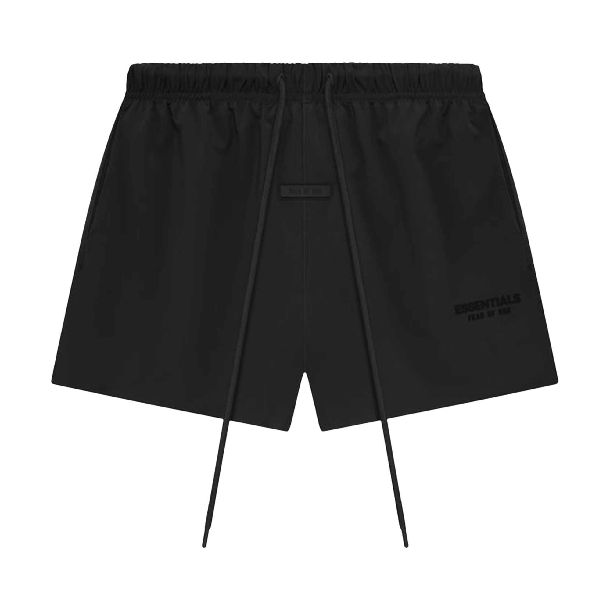Pre-owned Essentials Fear Of God  Nylon Running Short 'jet Black'