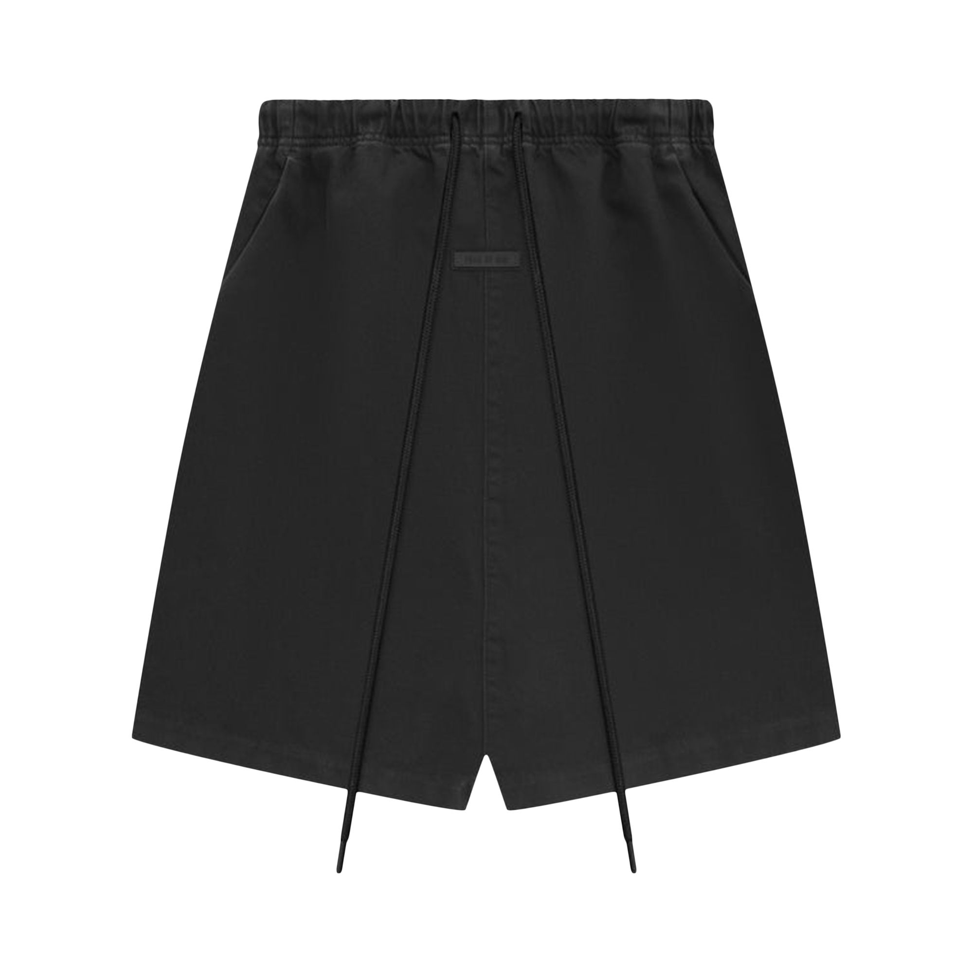 Pre-owned Essentials Fear Of God Denim Relaxed Shorts 'overdye Black Denim'
