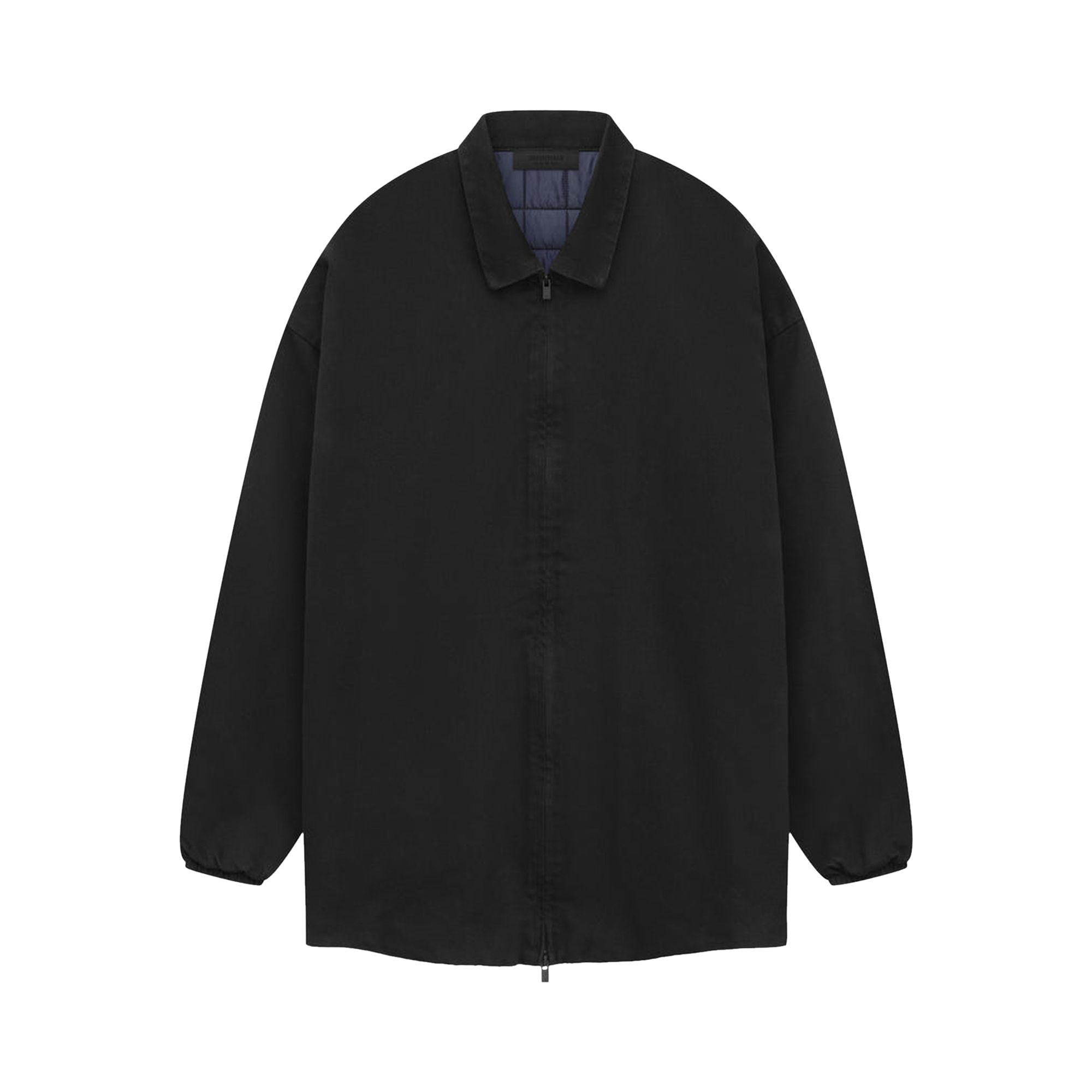 Fear of God Essentials Denim Filled Shirt Jacket 'Overdye Black Denim' | Men's Size XS