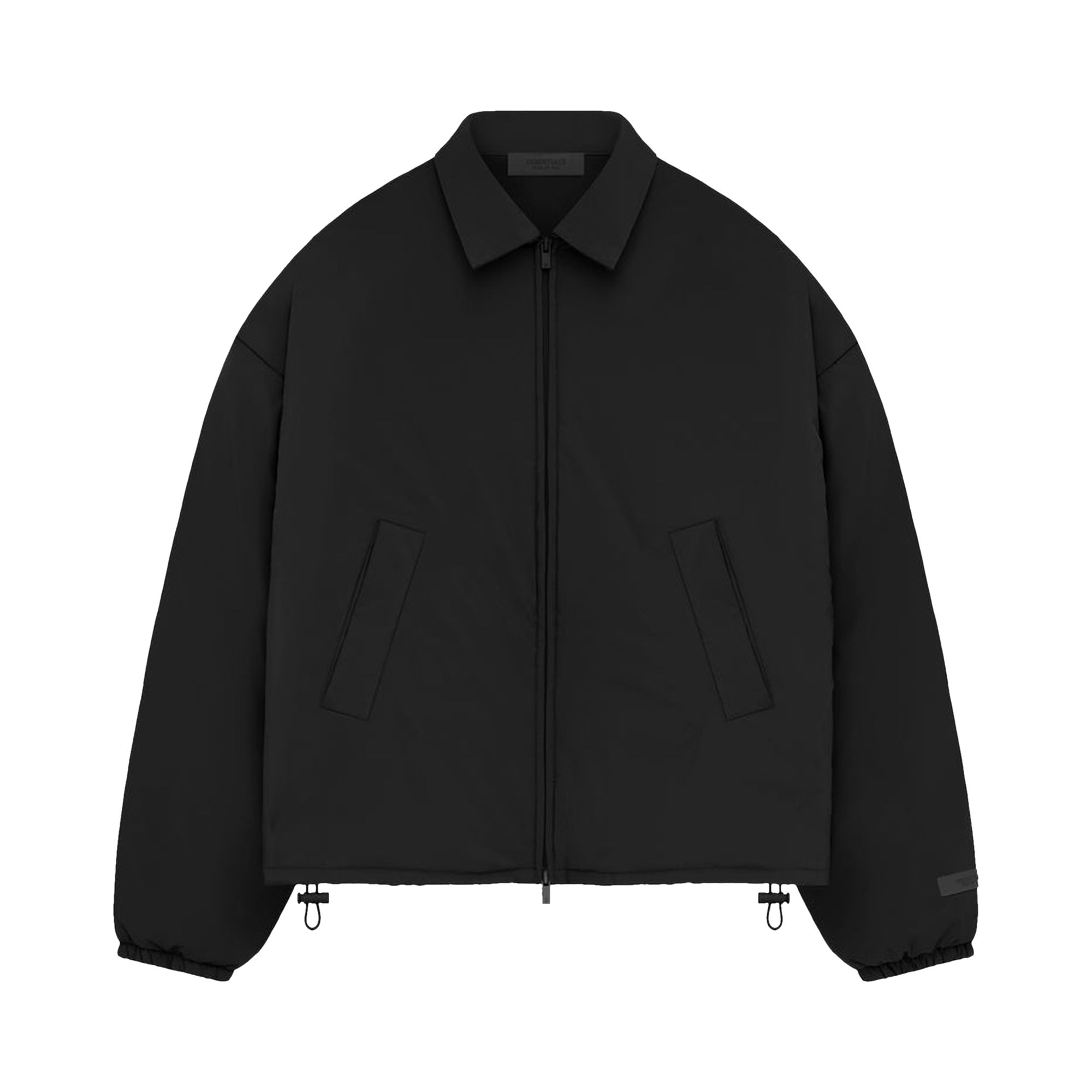 Pre-owned Essentials Fear Of God Filled Bomber 'jet Black'