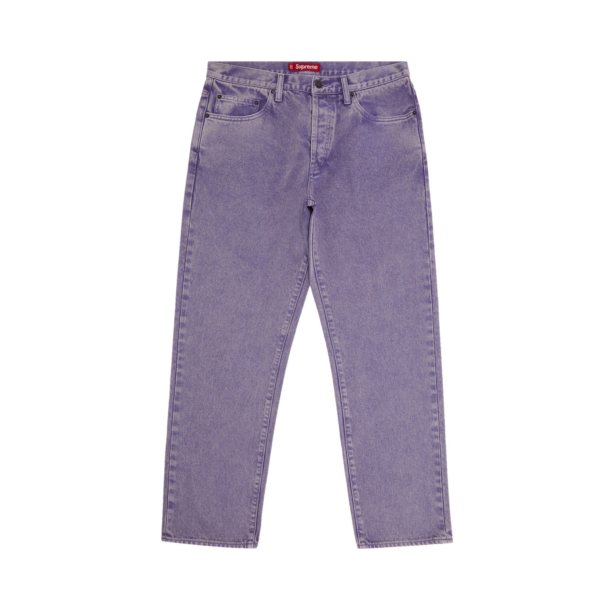 Pre-owned Supreme Regular Jean 'lavender' In Purple