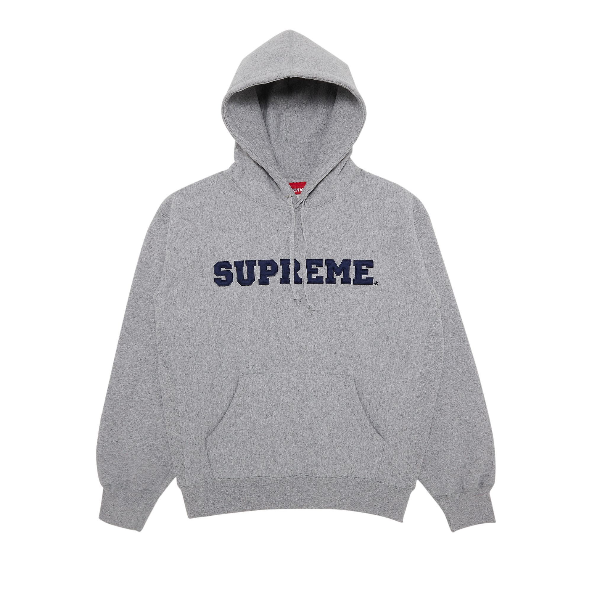 Supreme Collegiate Hooded Sweatshirt 'Heather Grey' | Men's Size 2XL