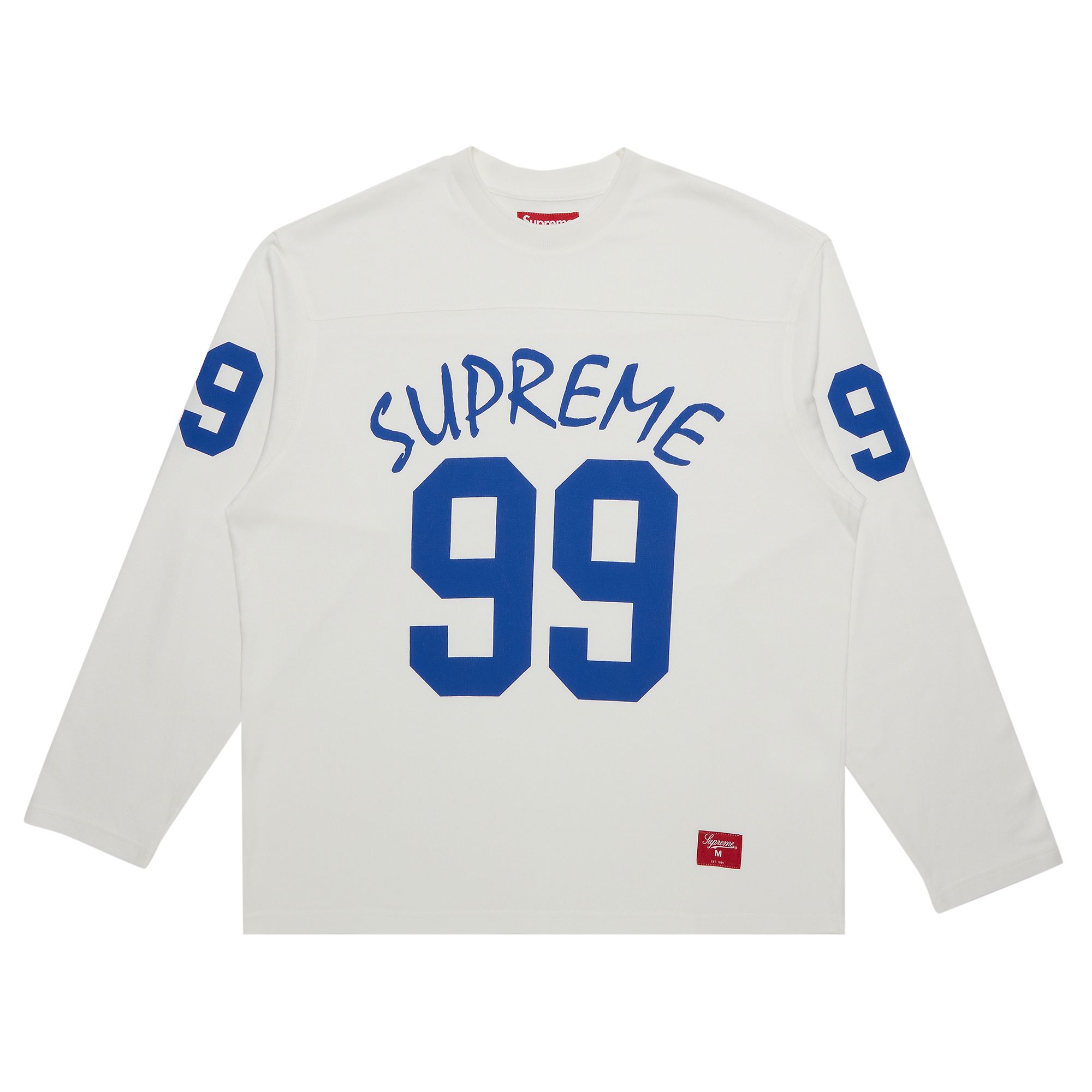 Supreme 99 Long-Sleeve Football Top 'Stone' | White | Men's Size L
