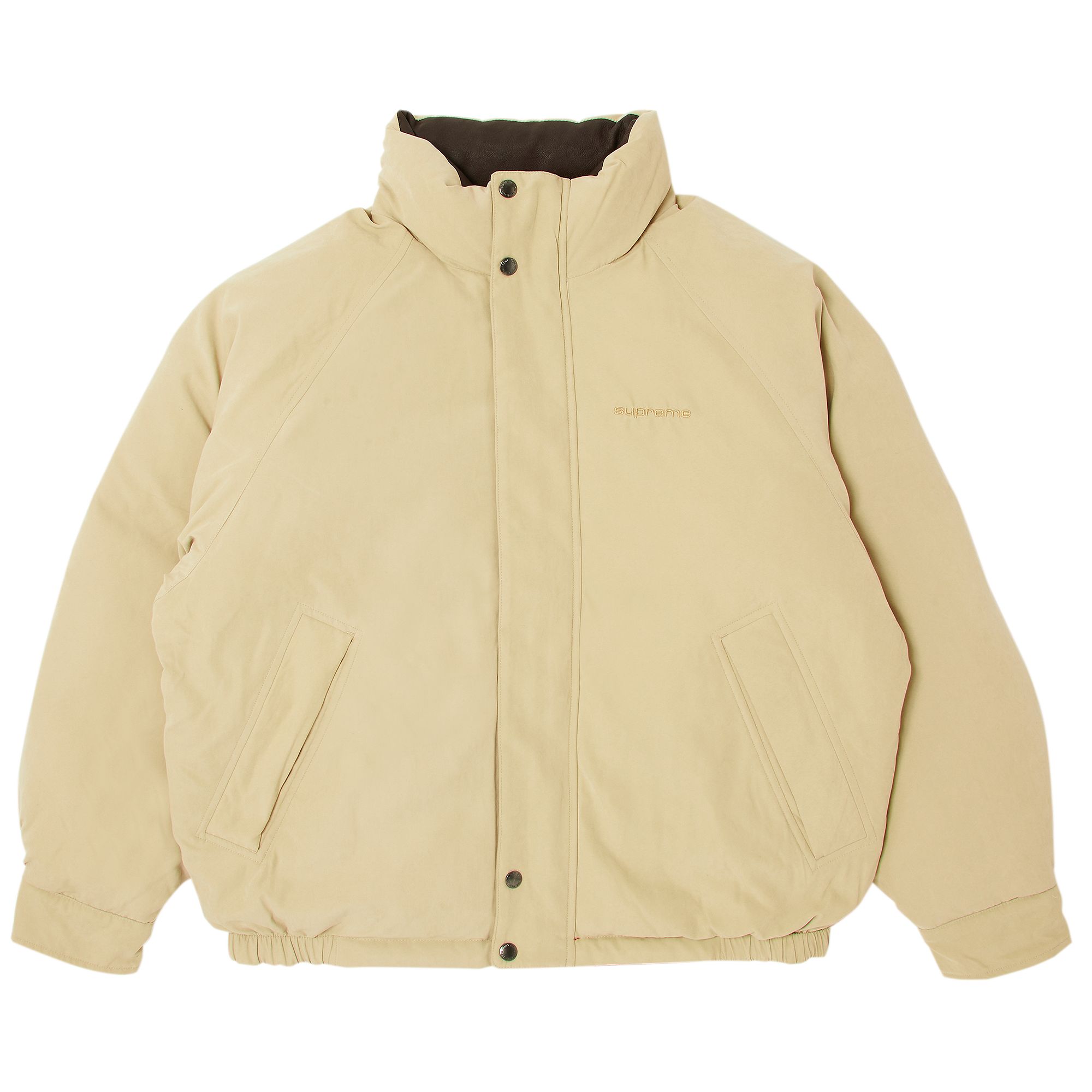Supreme Reversible Down Puffer Jacket 'Tan' | Men's Size L