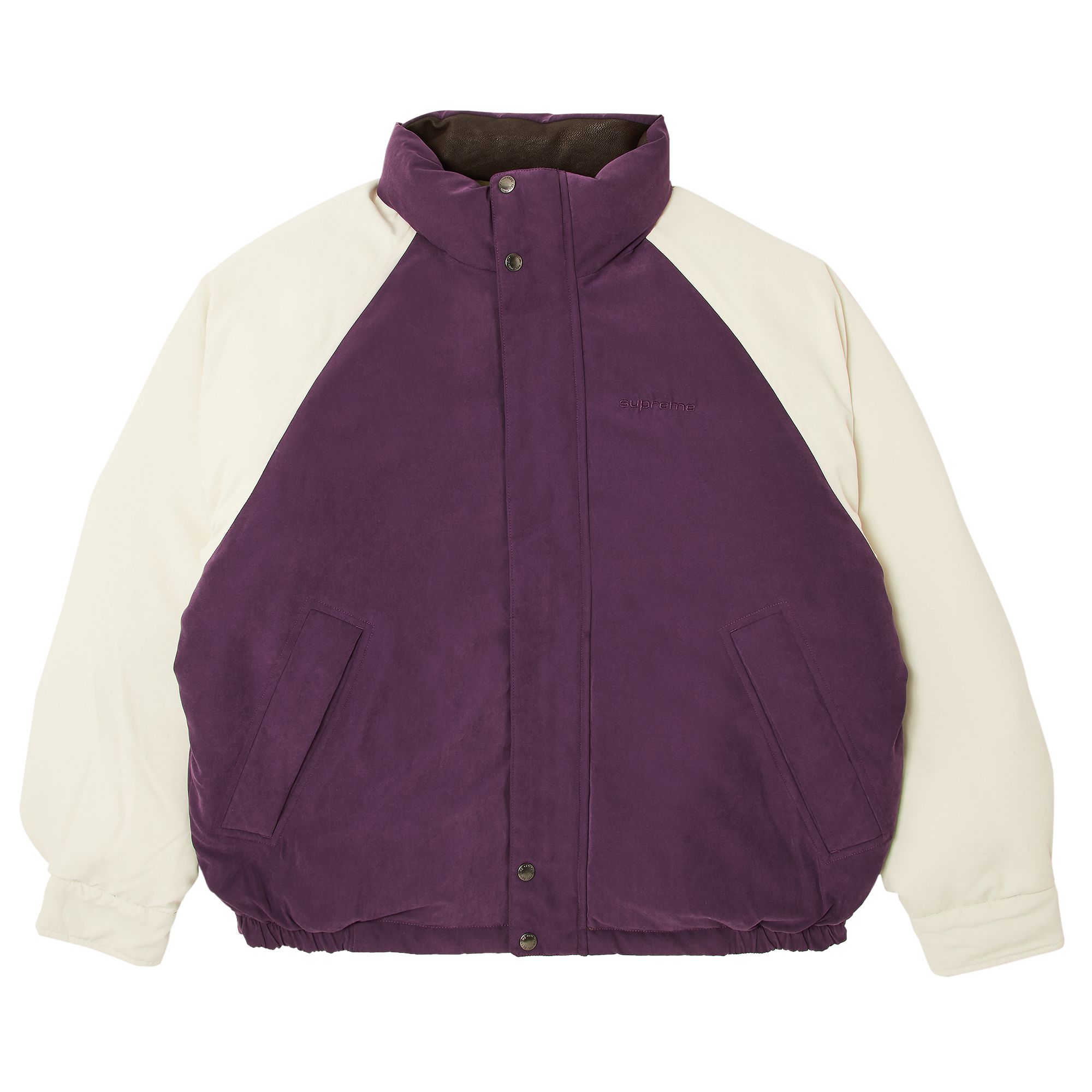Supreme Reversible Down Puffer Jacket 'Purple' | Men's Size 2XL