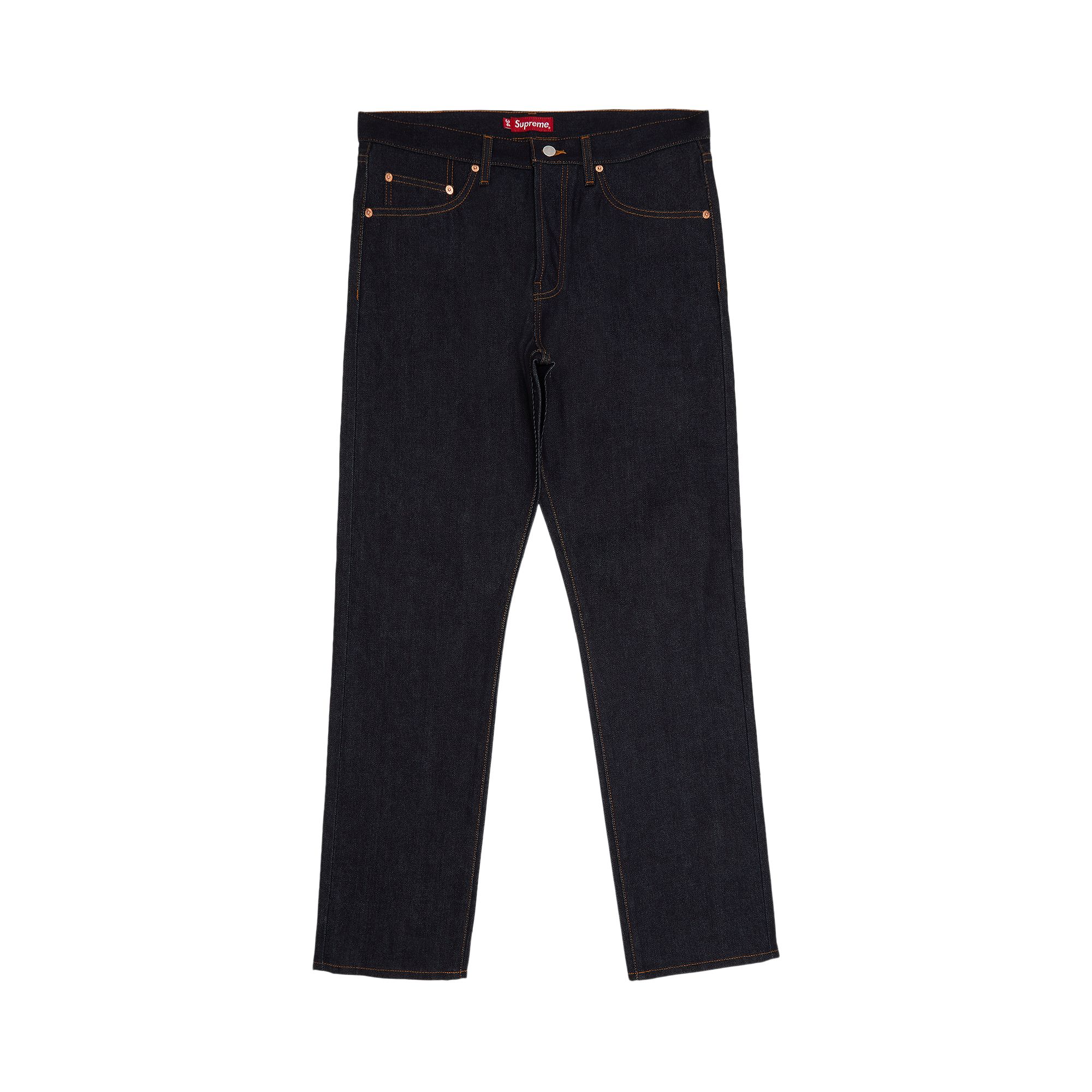 Pre-owned Supreme Rigid Slim Selvedge Jean 'rigid Indigo' | Blue | Men's Size 34
