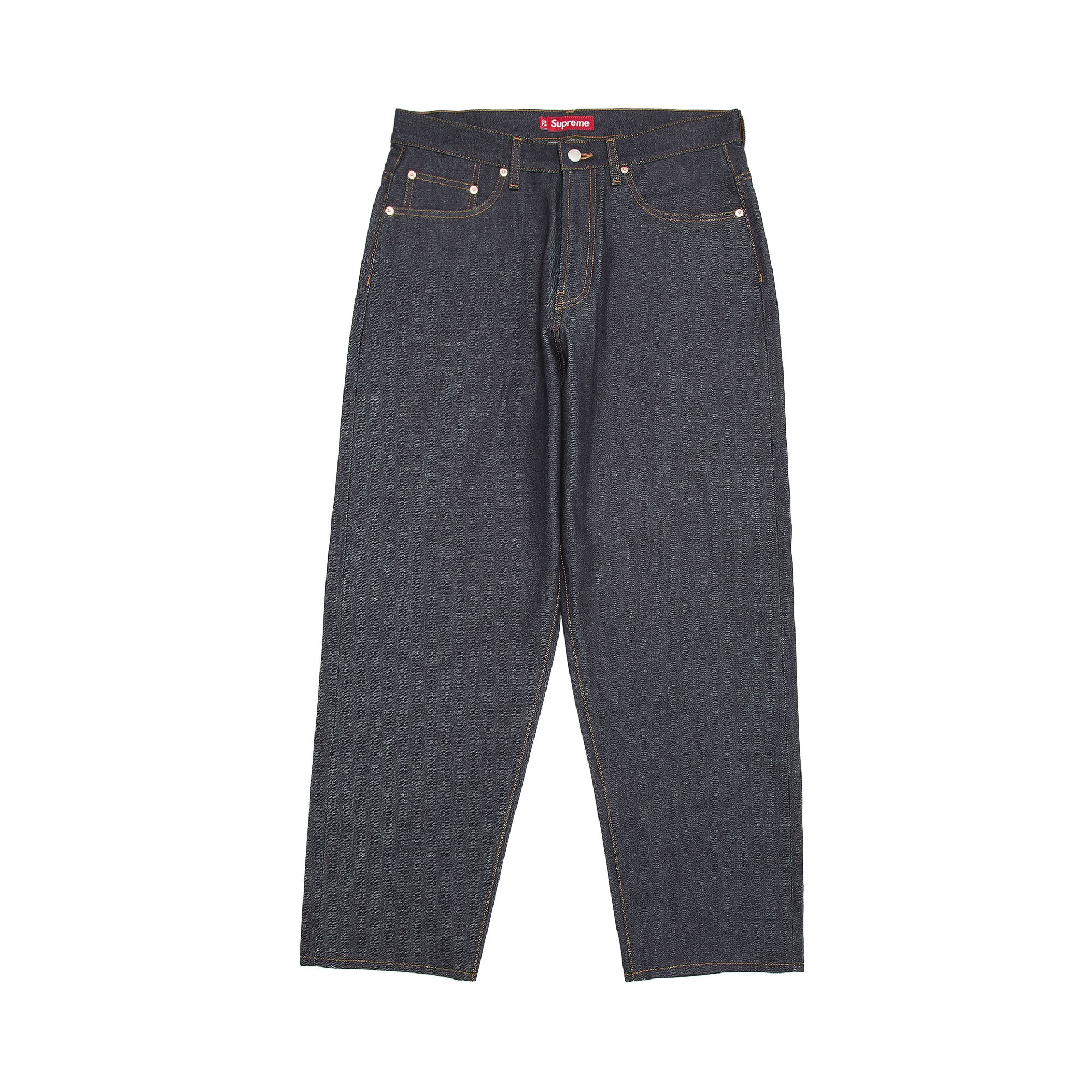 Pre-owned Supreme Rigid Baggy Selvedge Jean 'rigid Indigo' | Blue | Men's Size 32