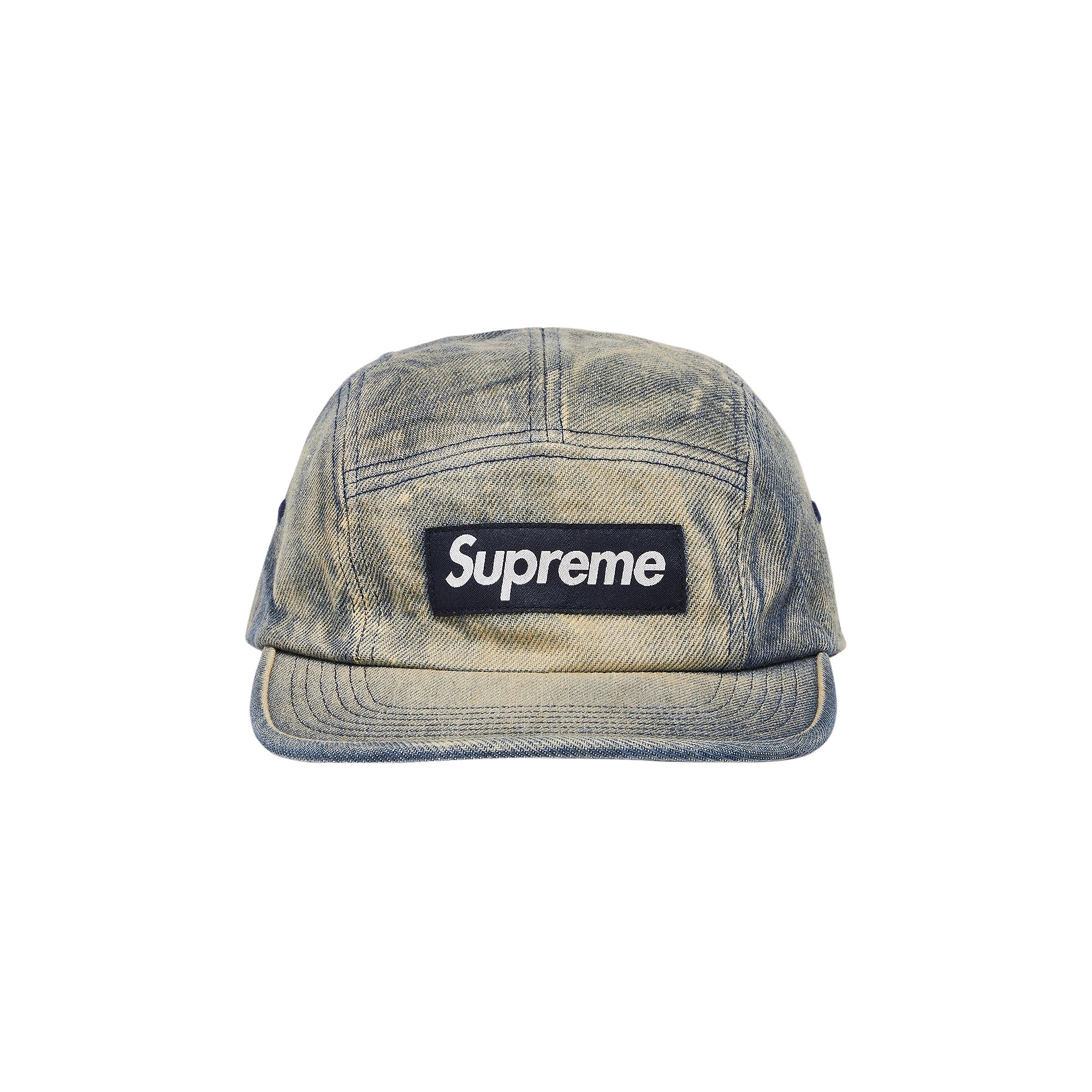Pre-owned Supreme Washed Chino Twill Camp Cap 'dirty Indigo' In Blue
