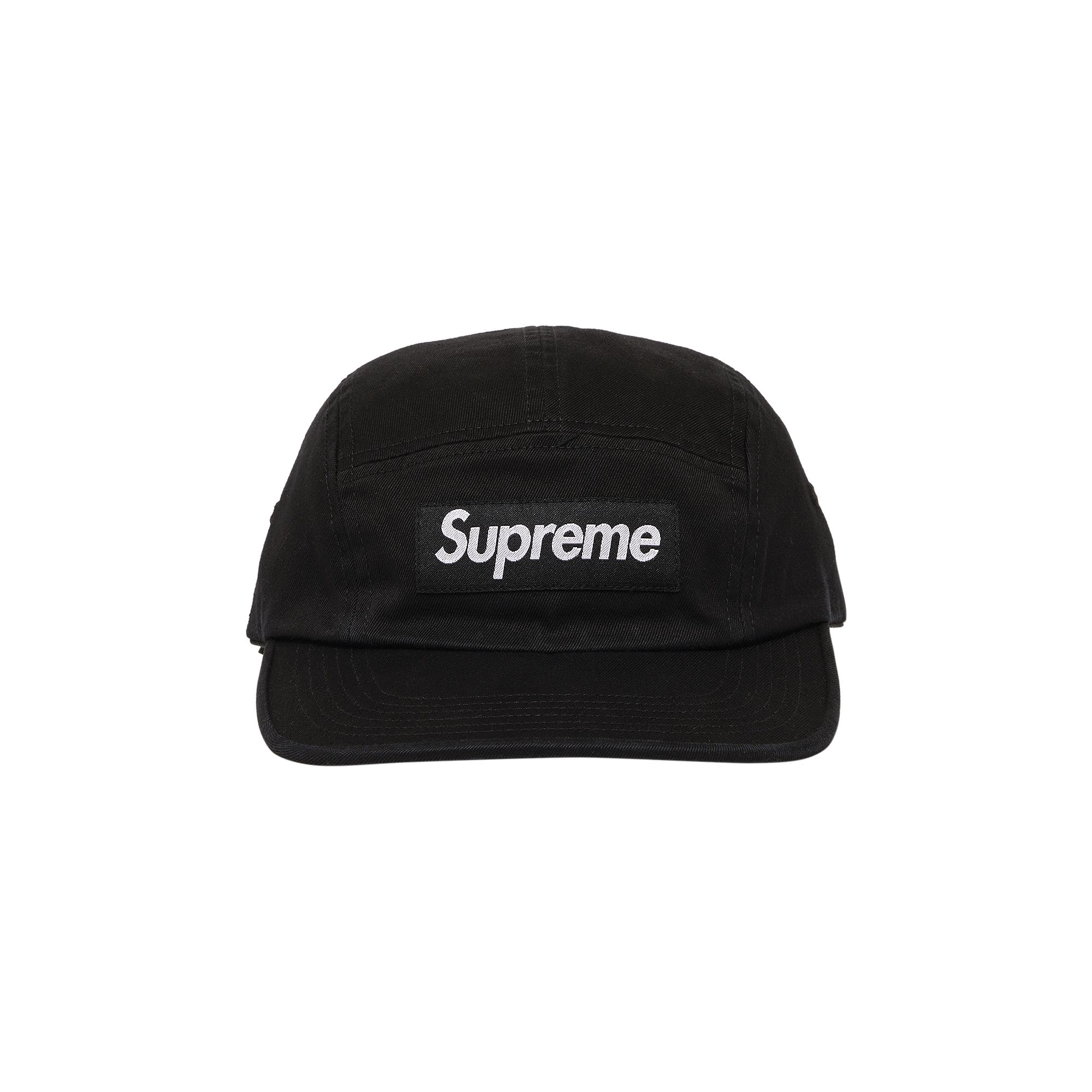 Supreme Washed Chino Twill Camp Cap 'Black' | Men's Size Onesize