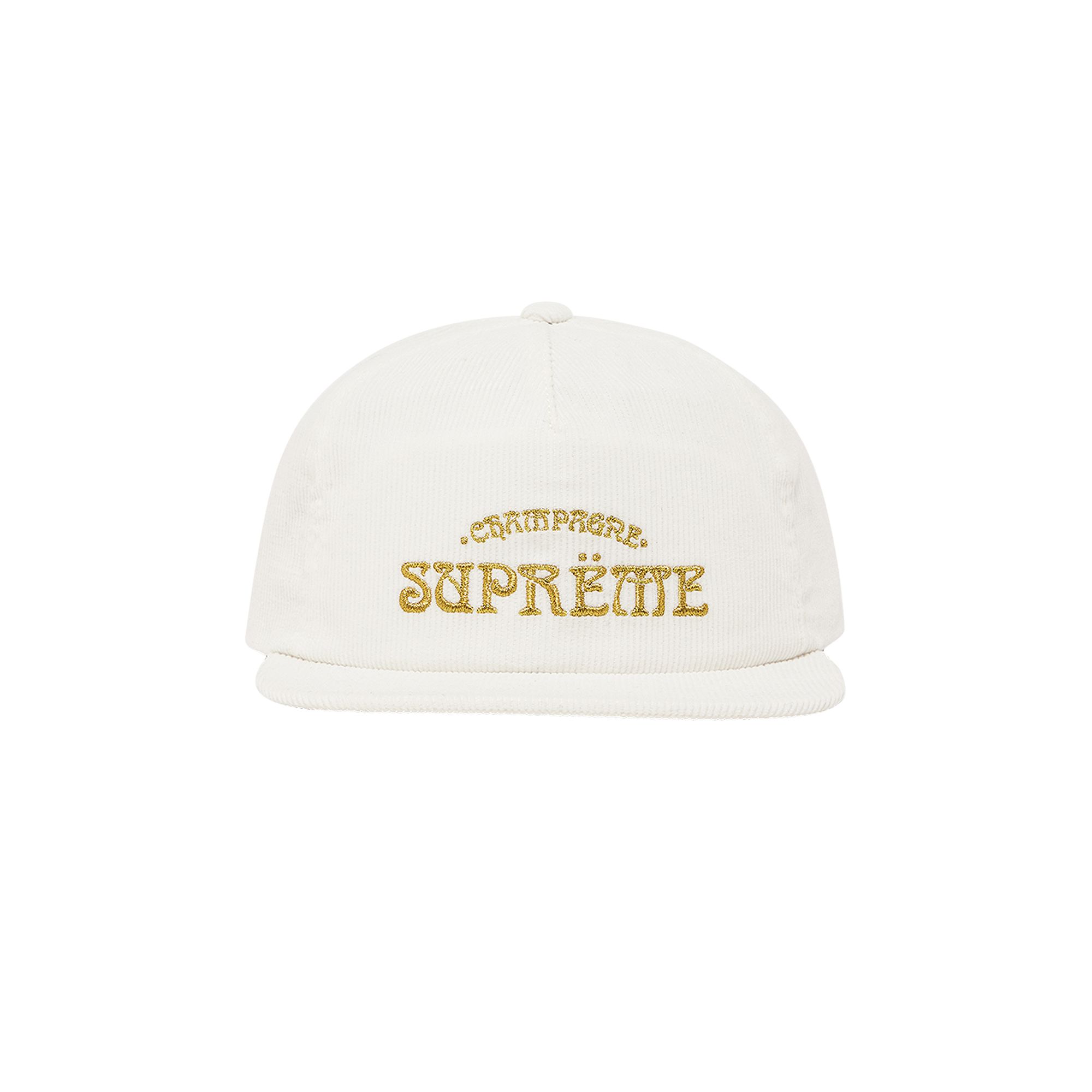 Supreme Champagne Corduroy 5-Panel 'White' | Men's Size Onesize