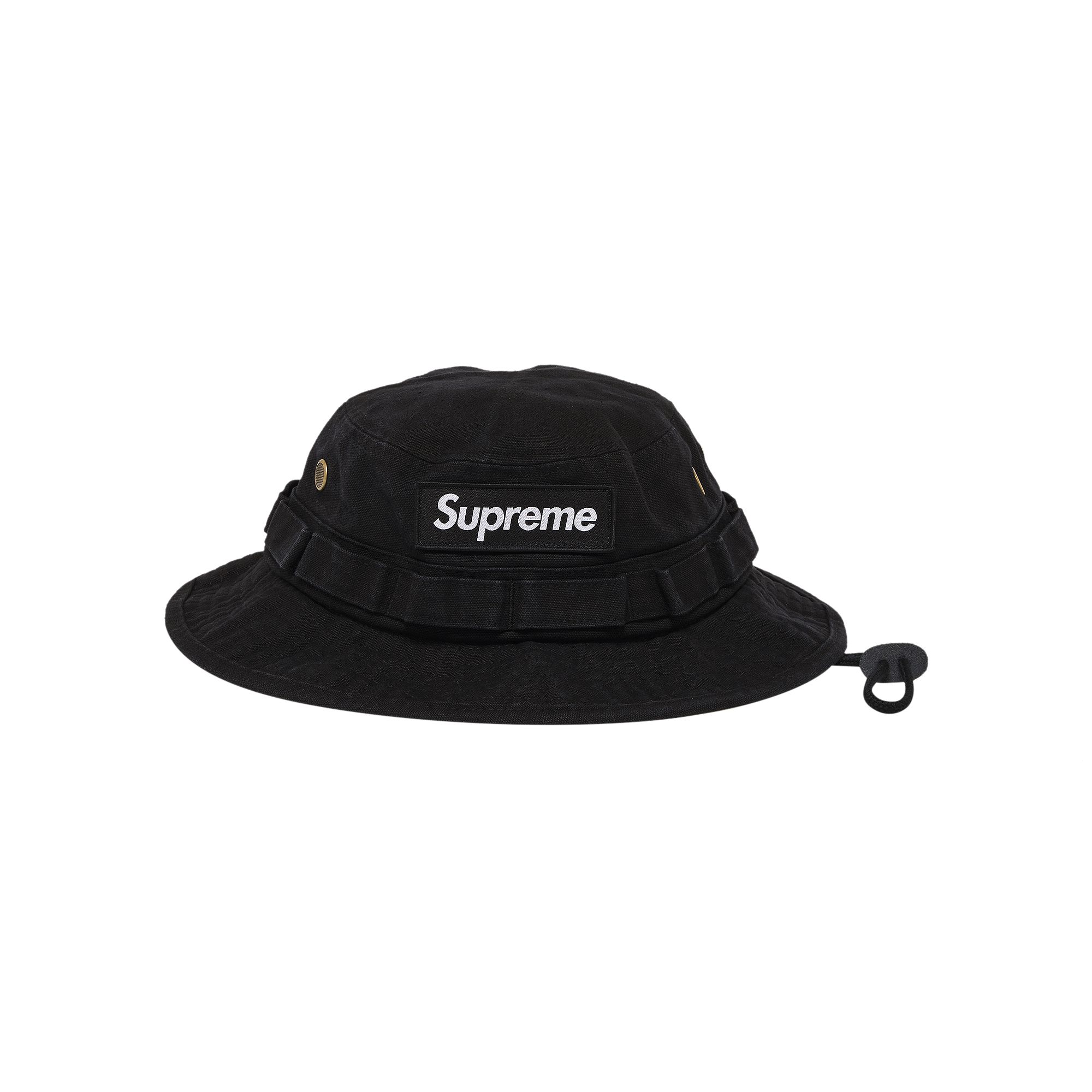 Supreme Washed Canvas Boonie 'Black' | Men's Size S/M