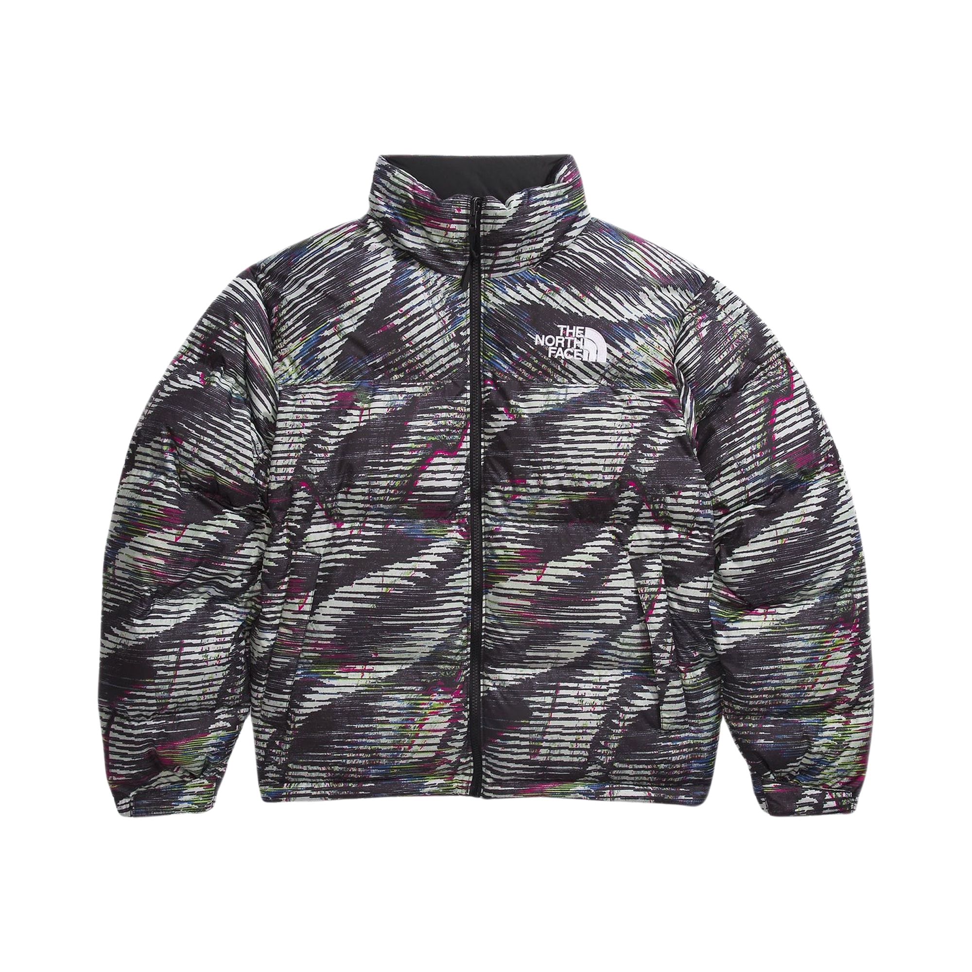 Pre-owned The North Face 1996 Retro Nuptse Jacket 'tnf Black/beta Flash Print'