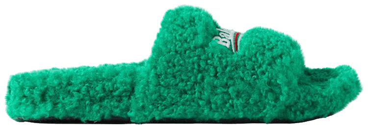 Buy Balenciaga Wmns Furry Slides 'Green' - 654261 W2DO1 3060 Buy Balenciaga Wmns Furry Slides 'Green' - 654261 W2DO1 3060
