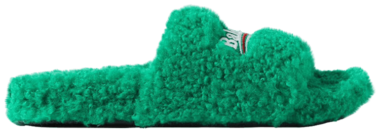 Balenciaga Wmns Furry Slides 'Green'