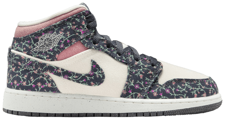 Air Jordan 1 Mid SE GS Floral