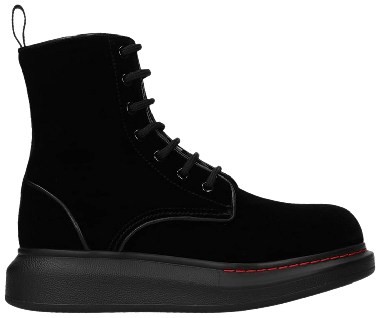 Alexander McQueen Wmns Hybrid Lace Up Boot 'Velvet Black'