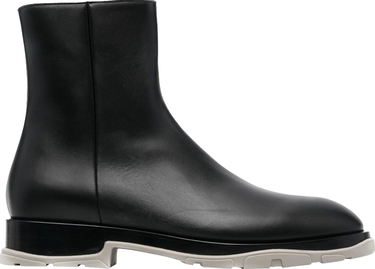 Alexander McQueen Half Leather Boot 'Black Grey'