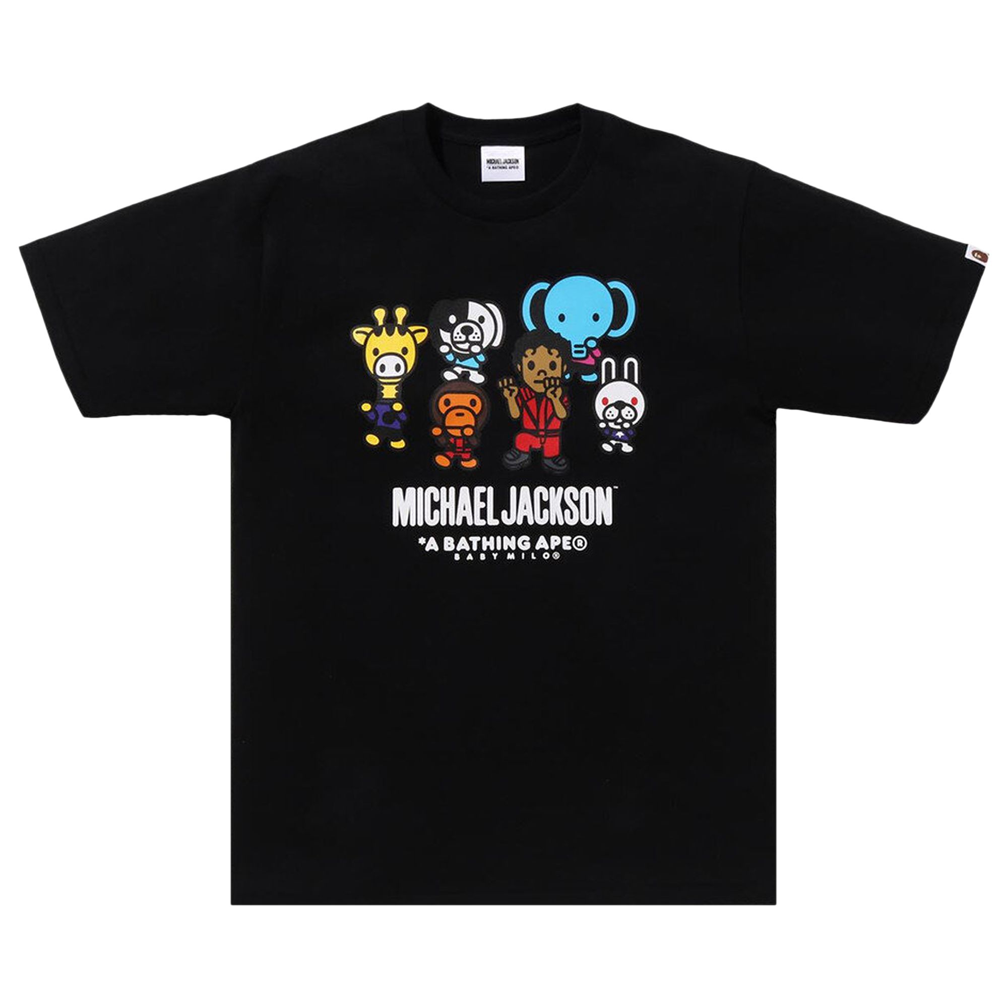BAPE x Michael Jackson Baby Milo Tee 'Black' | Men's Size XL
