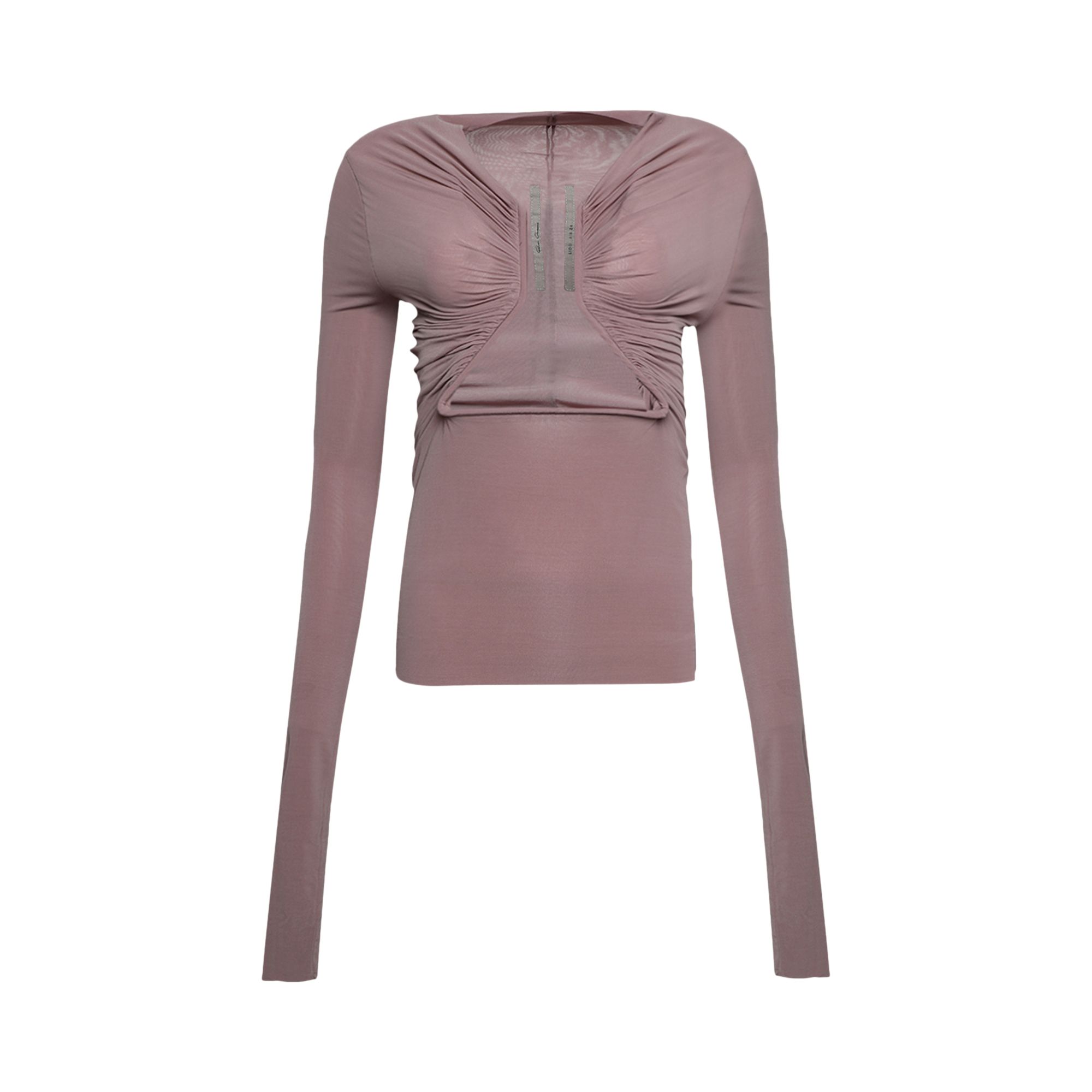 Pre-owned Rick Owens Long-sleeve Prong T-shirt 'dusty Pink' | Women's Size 42