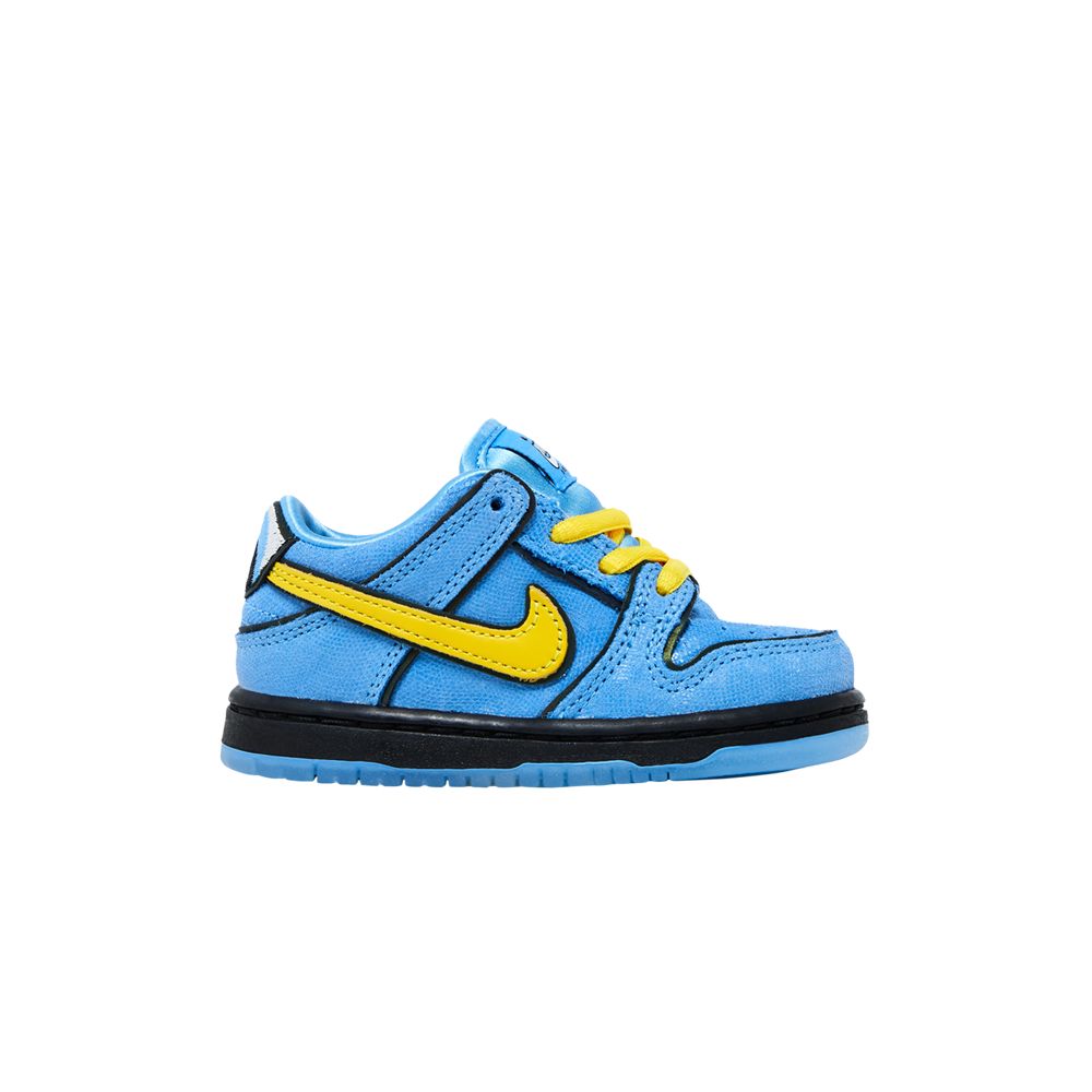 Pre-owned Nike The Powerpuff Girls X Dunk Low Pro Sb Qs Td 'bubbles' | Blue | Infant Size 9