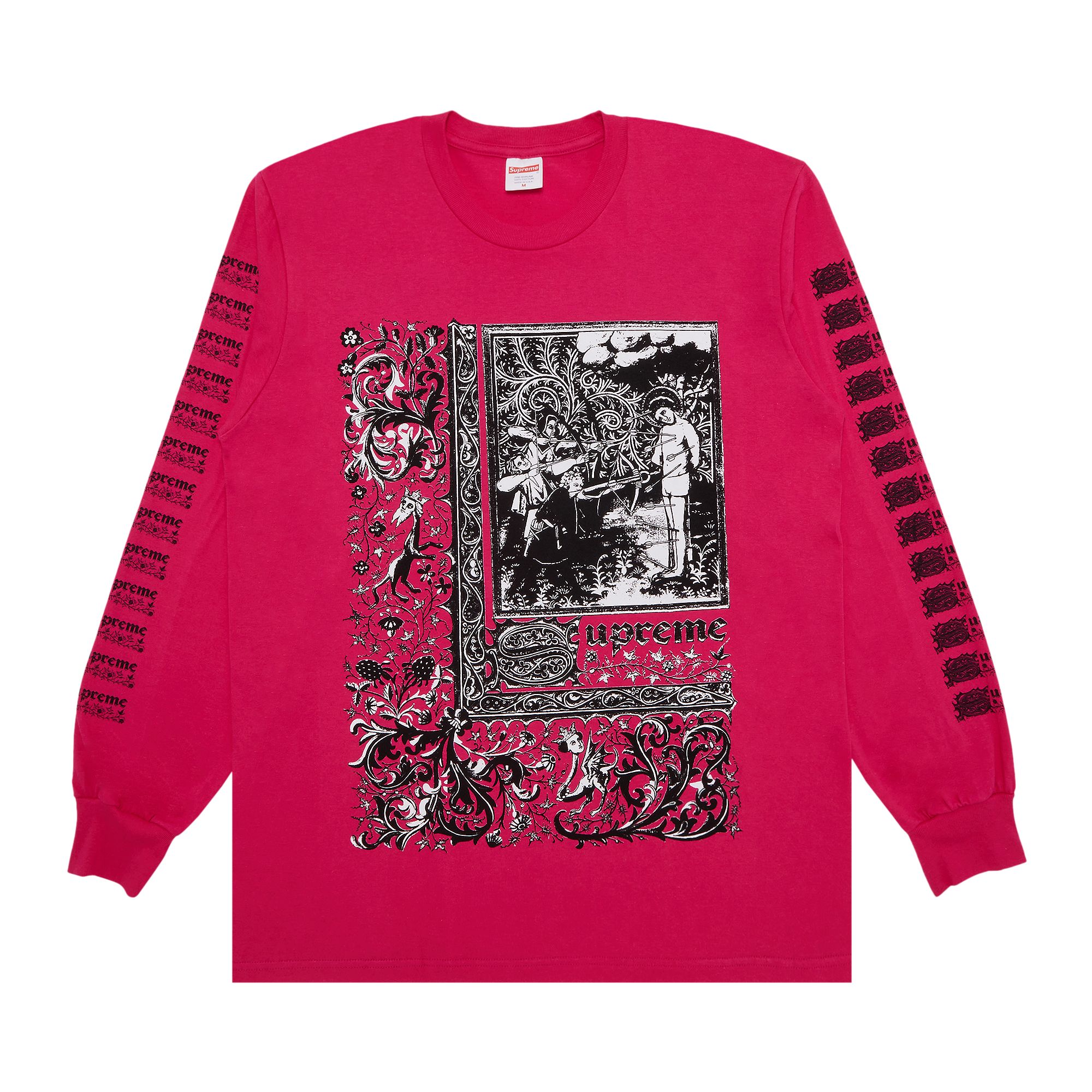 Supreme Saint Sebastian Long-Sleeve Tee 'Pink' | Men's Size XL