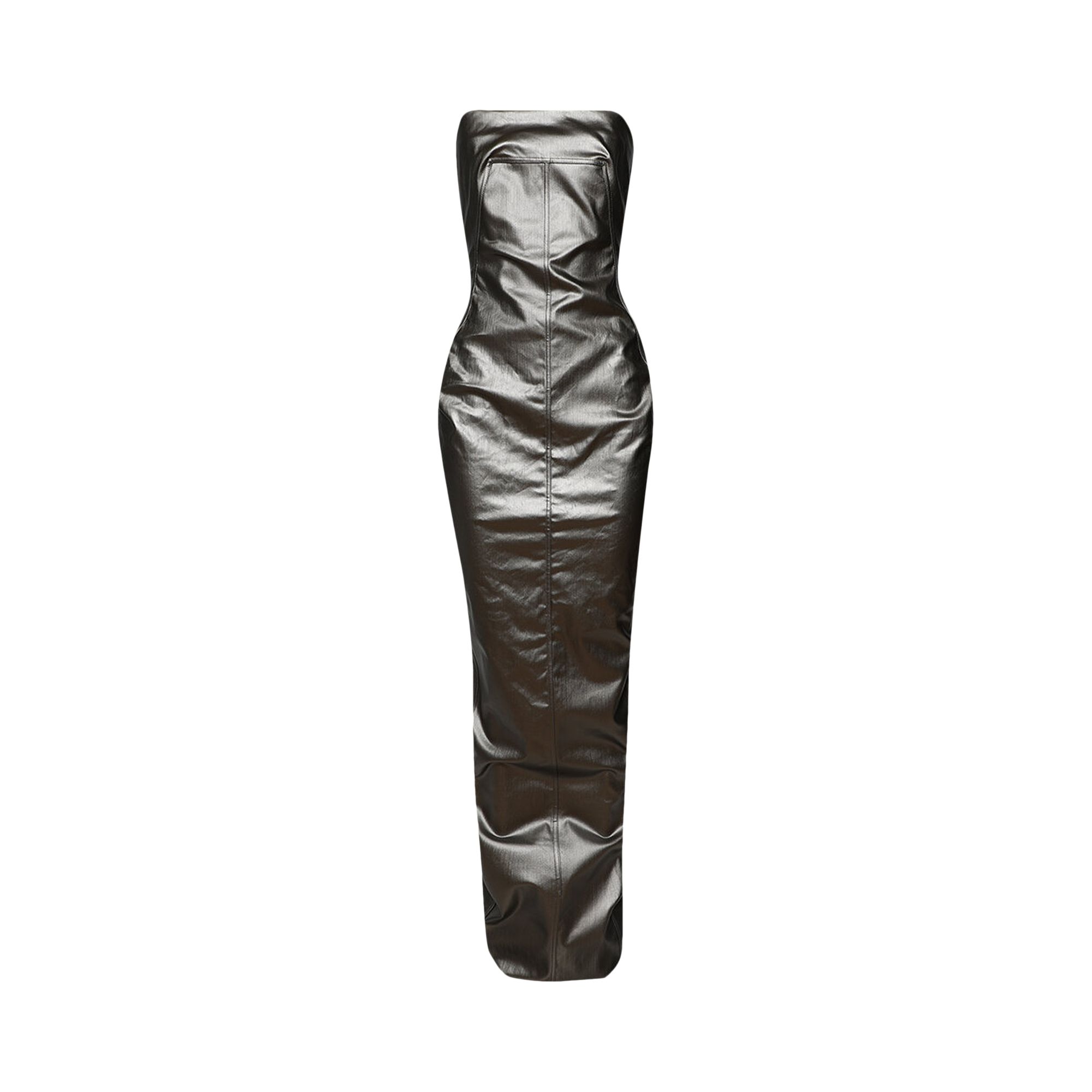 Rick Owens Strapless Bustier Gown 'Gun Metal' | Black | Women's Size 38