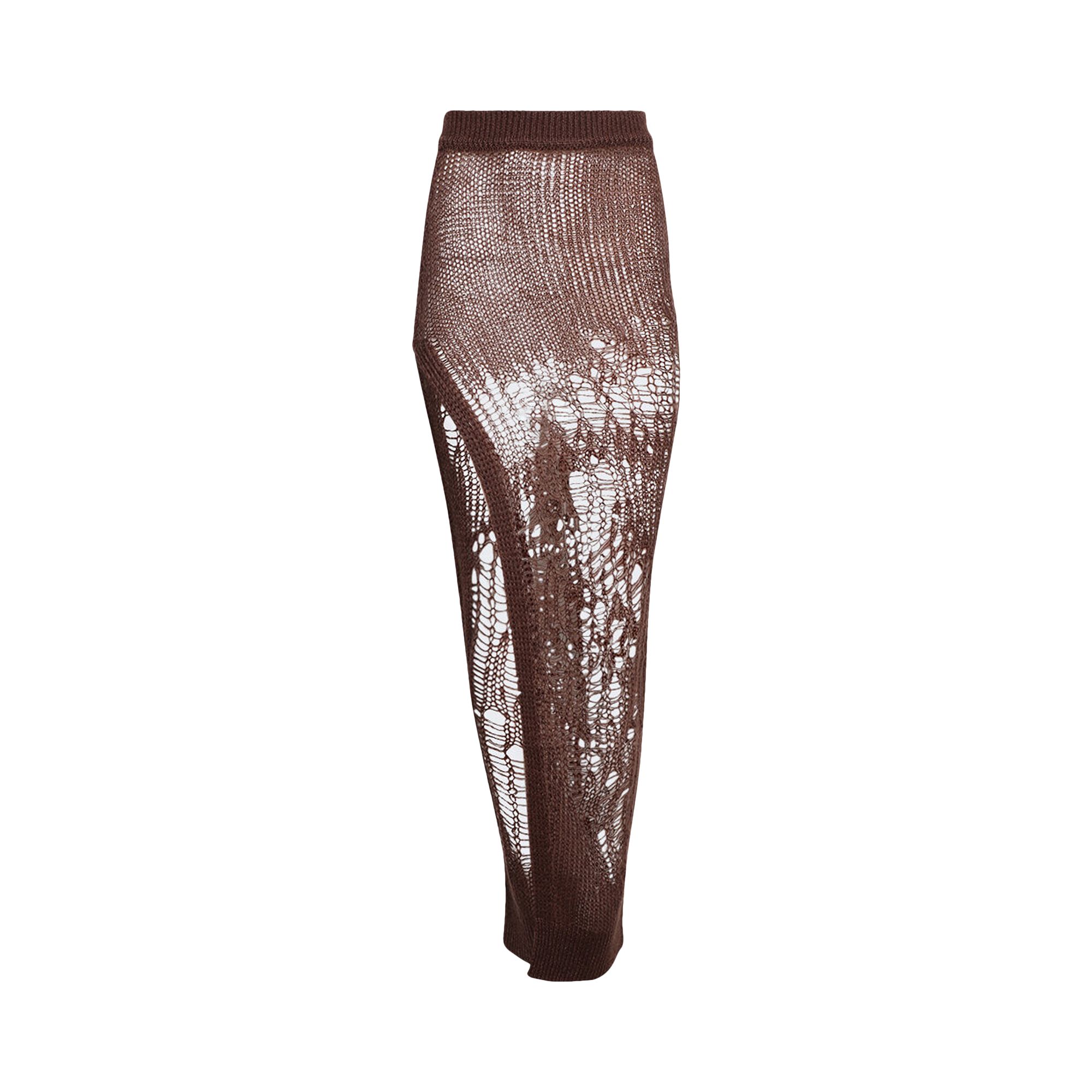 Pre-owned Rick Owens Spider Ziggy Skirt 'henna'