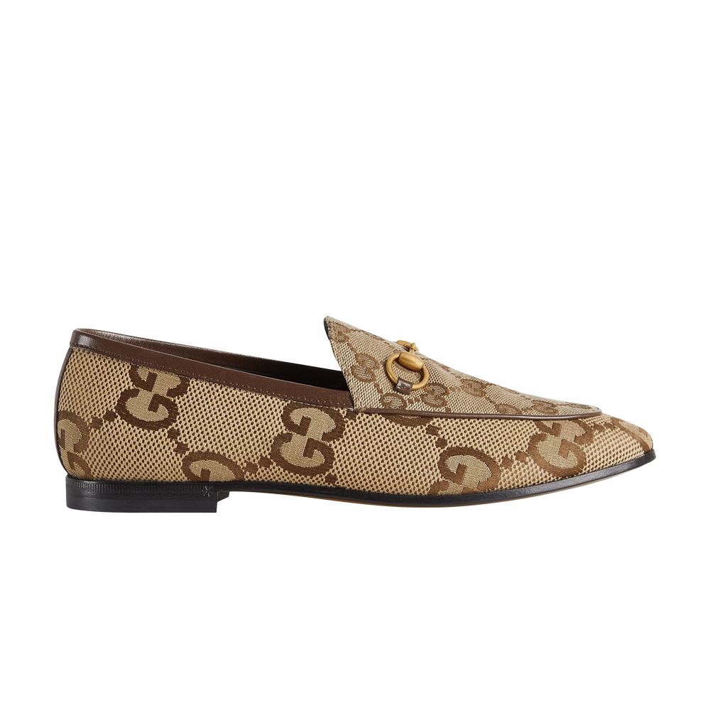Gucci Wmns Jordaan Loafer 'Jumbo GG - Ebony Beige' | Brown | Women's Size 4.5
