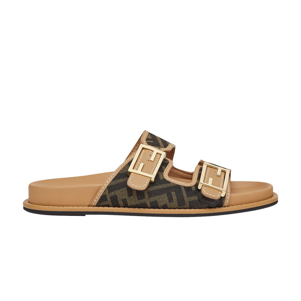Pre-owned Fendi Wmns Feel Slide 'ff Baguette - Brown'