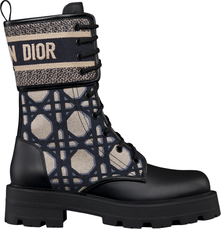 Dior Wmns D-Major Ankle Boot 'Macrocannage - Deep Blue Beige'