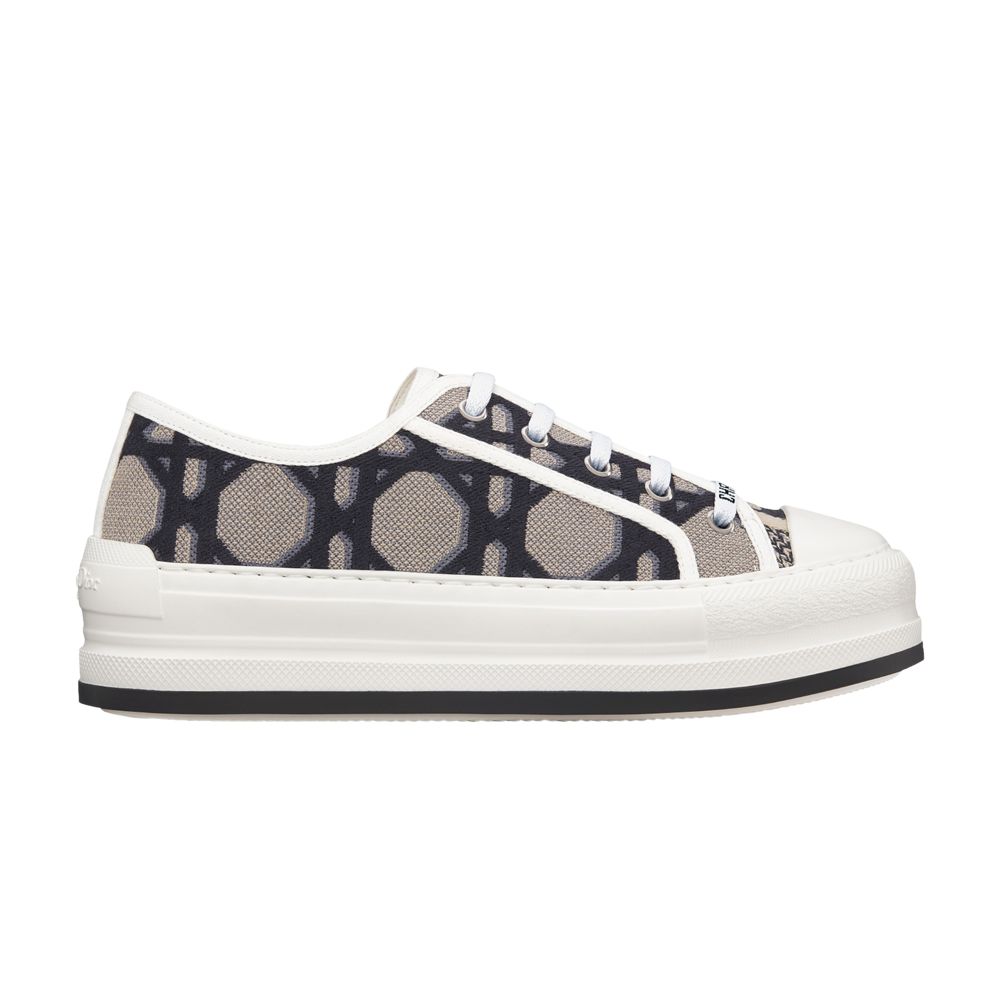 Pre-owned Dior Wmns Walk'n' Platform 'macrocannage - Deep Blue Beige' | Cream | Women's Size 39