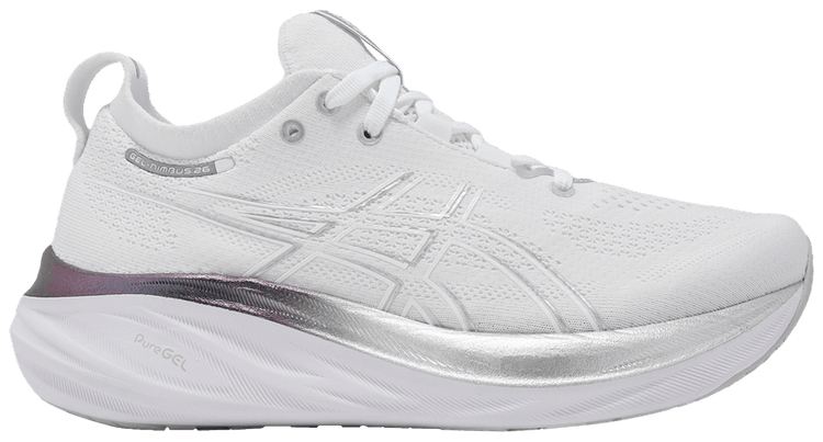 Asics Gel Nimbus 26 Platinum Real White Pure Silver